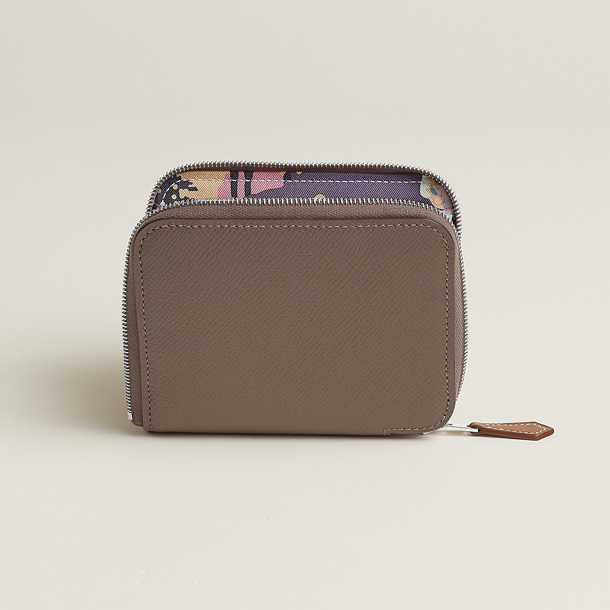 Hermes Silk'In Compact Wallet Toupe
