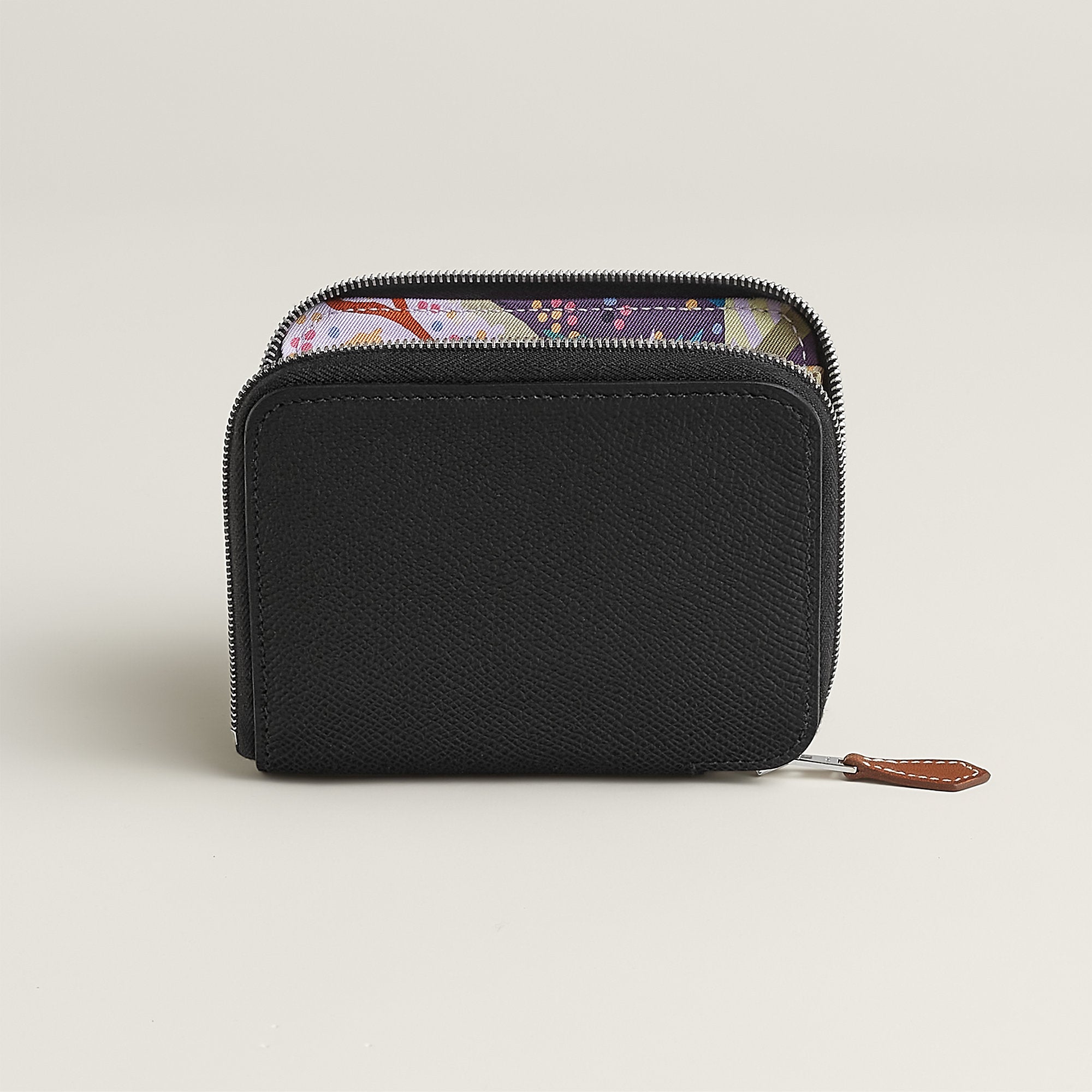 Hermes Silk'In Compact Wallet Noir