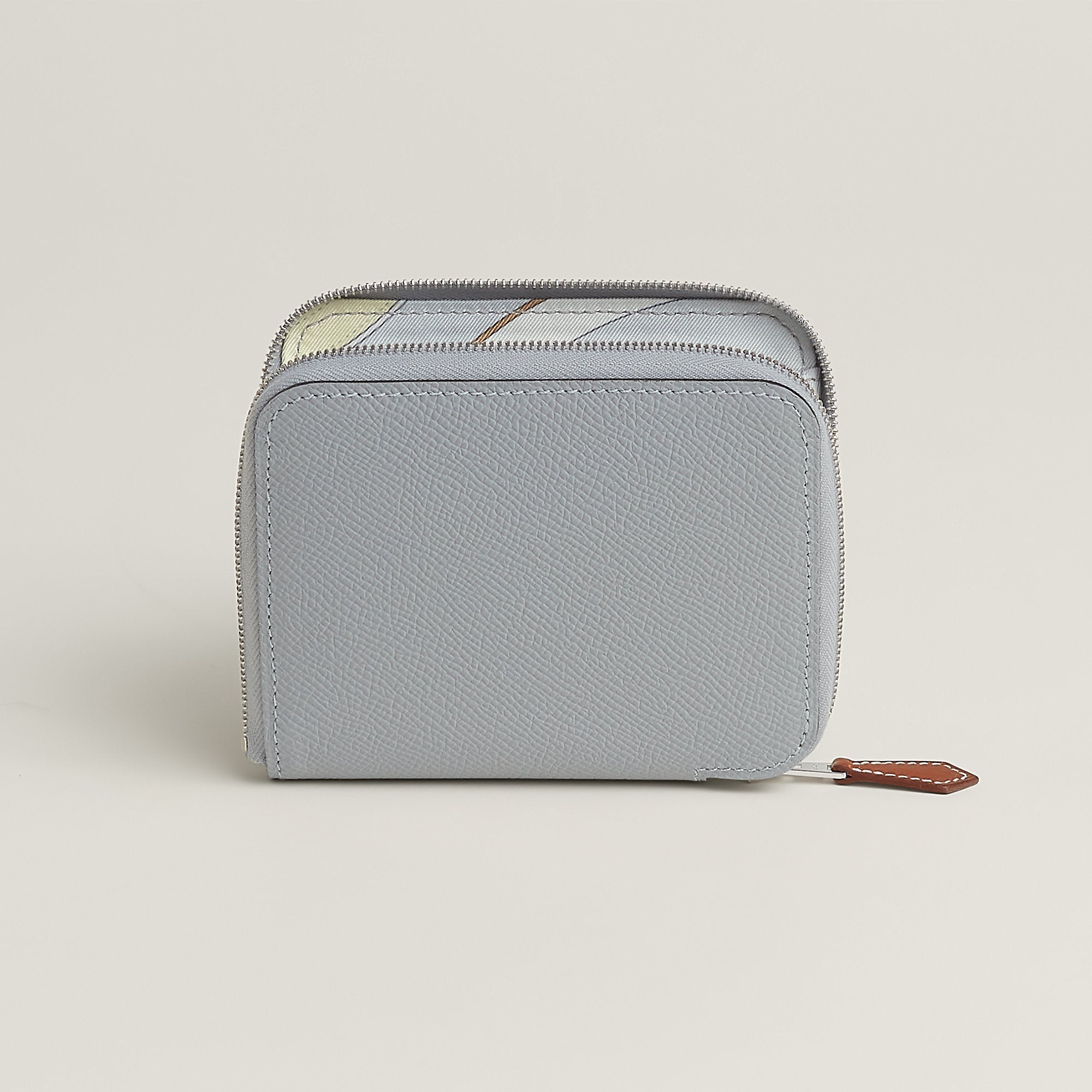 Hermes Silk'In Compact Wallet Cleste