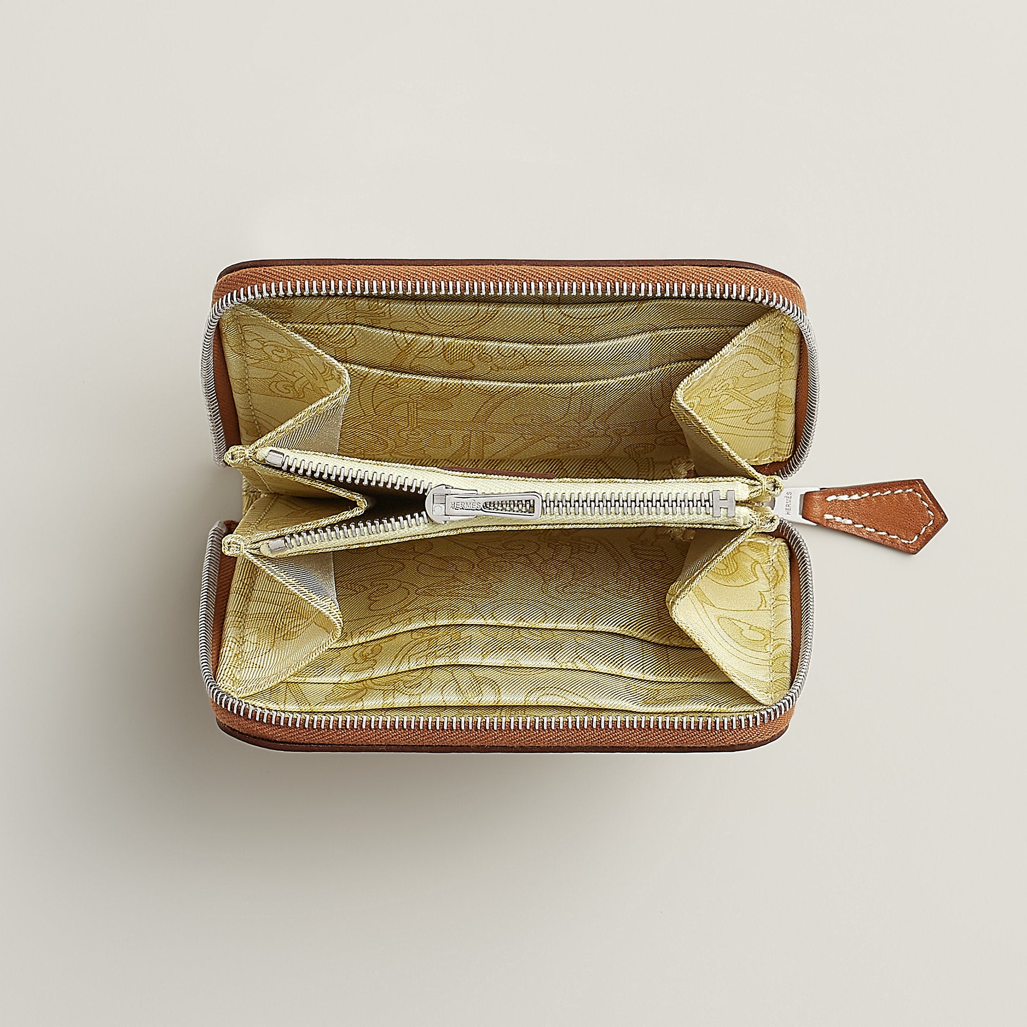 Hermes Silk'In Compact Wallet Gold