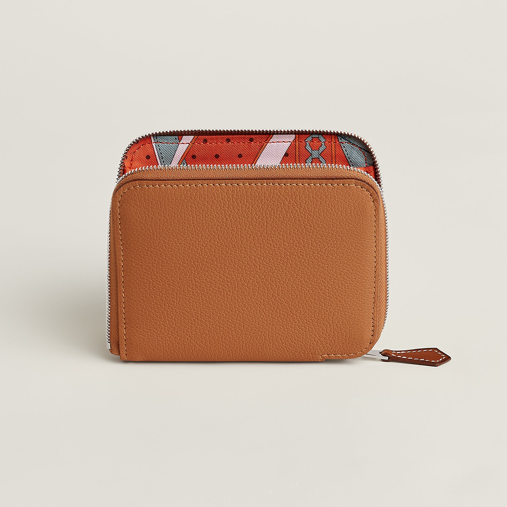 Hermes Silk'In Compact Wallet Cleste