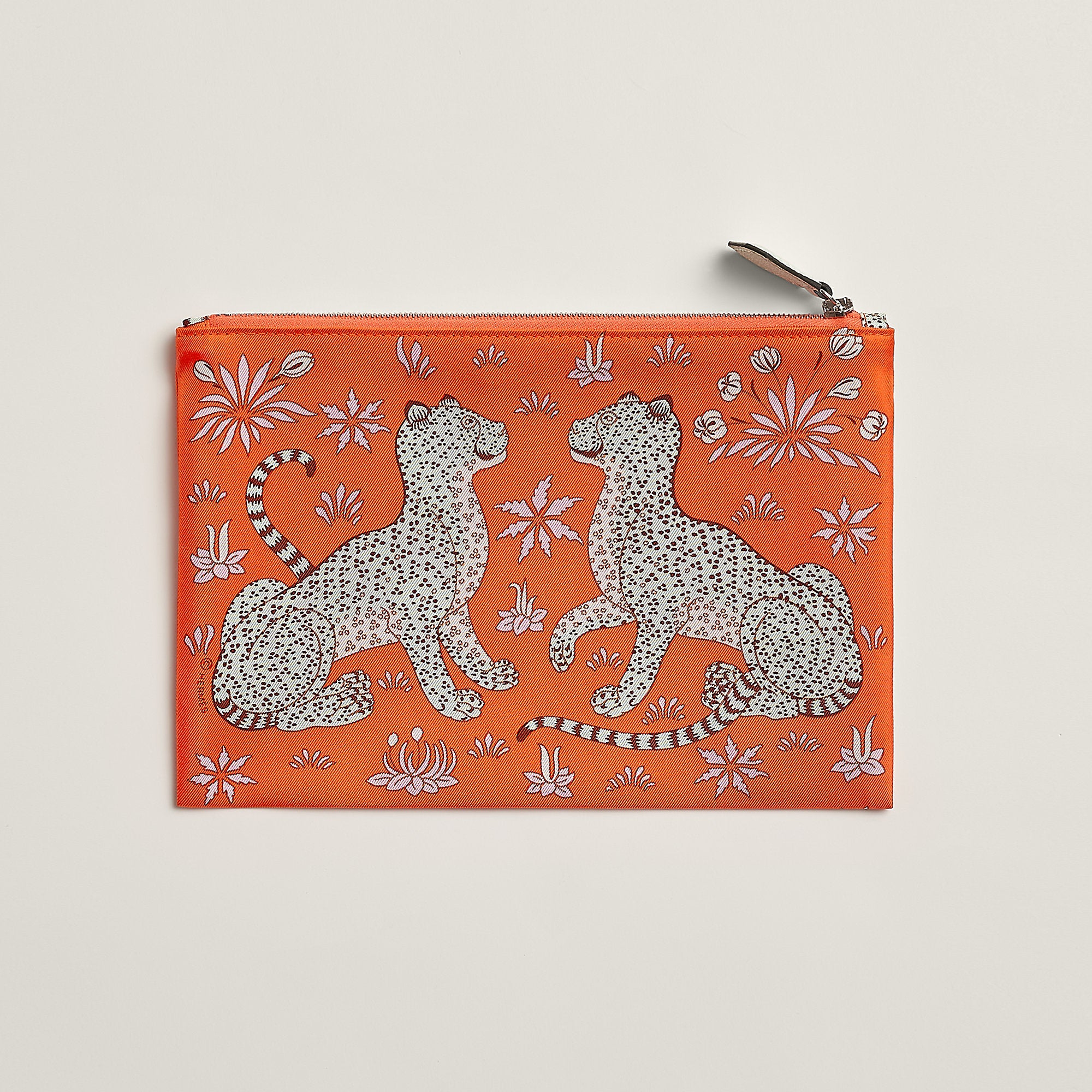 Hermes Silky Pocket Pouch Orange Poppy
