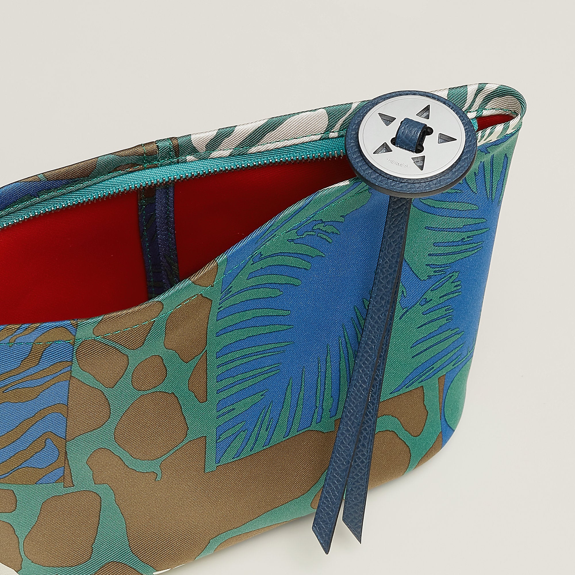 Hermes Silky Pouch 20 Bleu Zellige