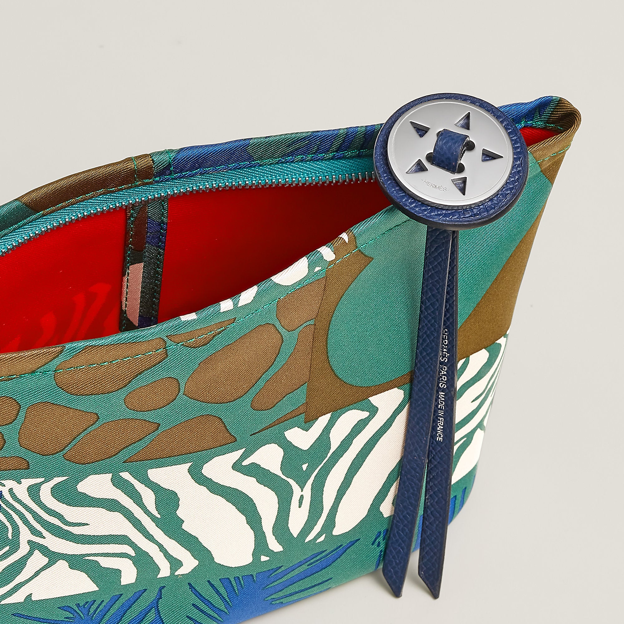Hermes Silky Pouch 20 Bleu Zellige