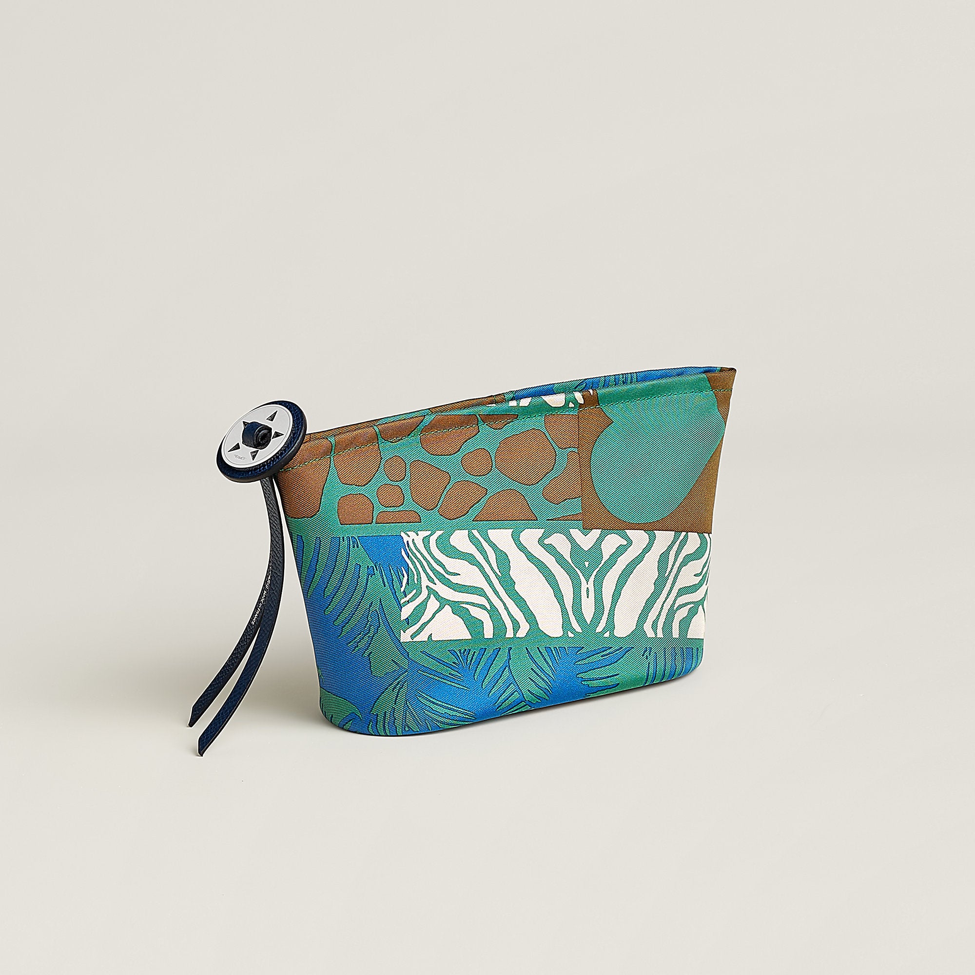 Hermes Silky Pouch 20 Bleu Zellige