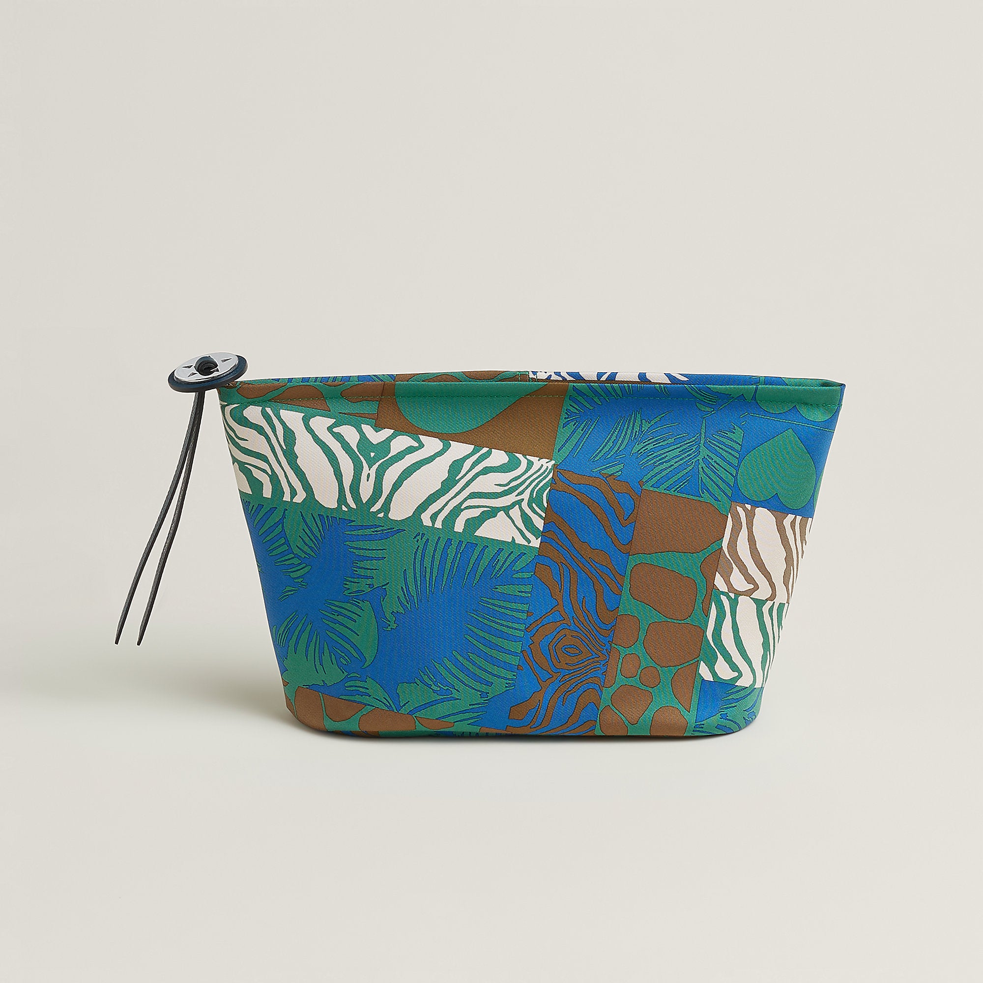 Hermes Silky Pouch 27 Bleu Zellige