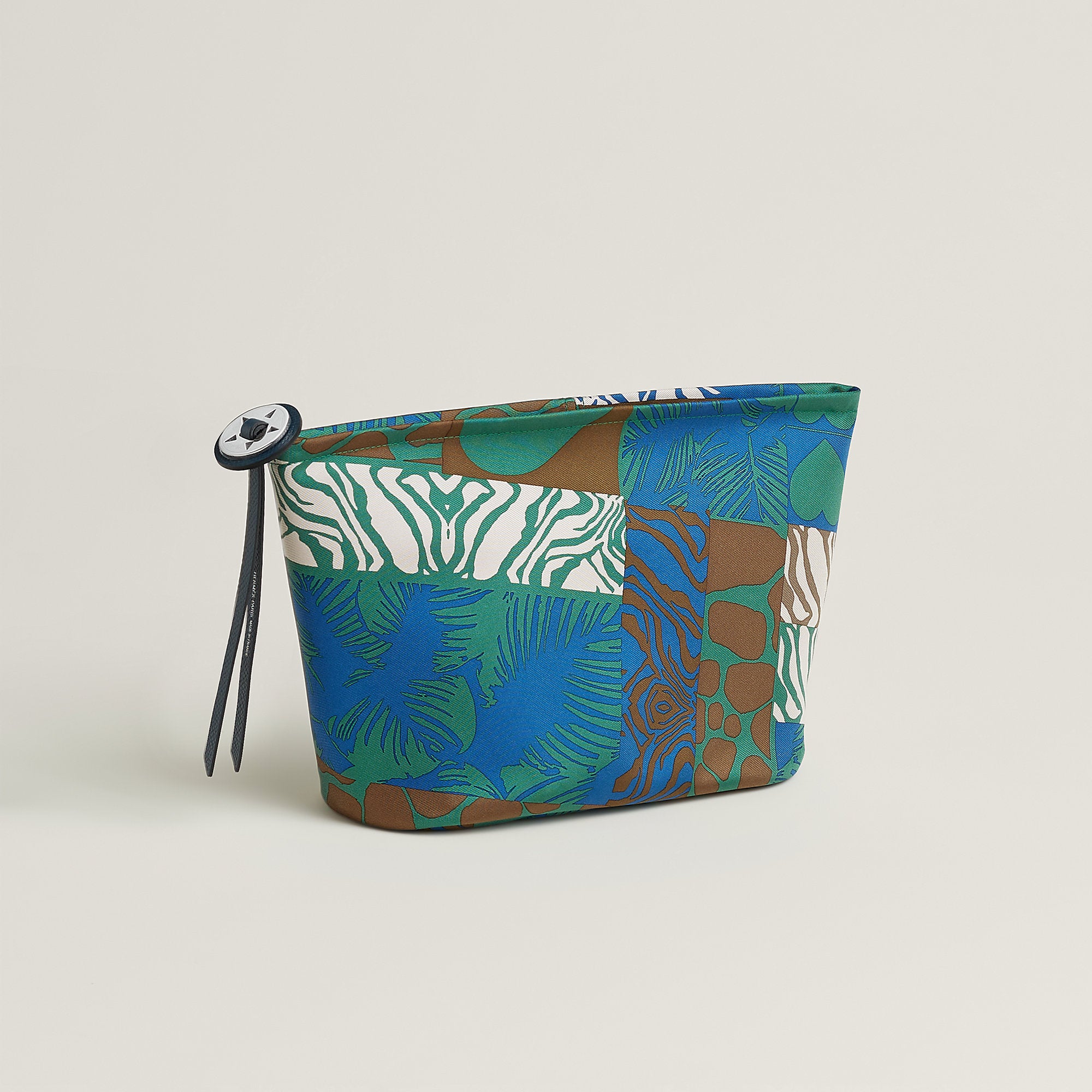 Hermes Silky Pouch 27 Bleu Zellige