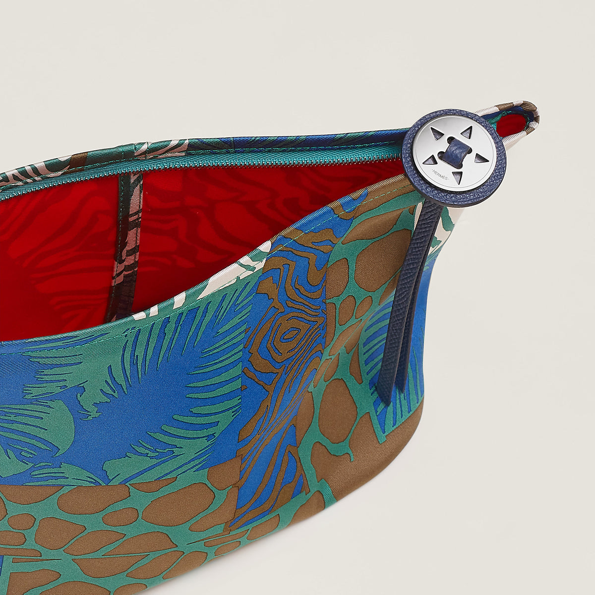 Hermes Silky Pouch 27 Bleu Zellige