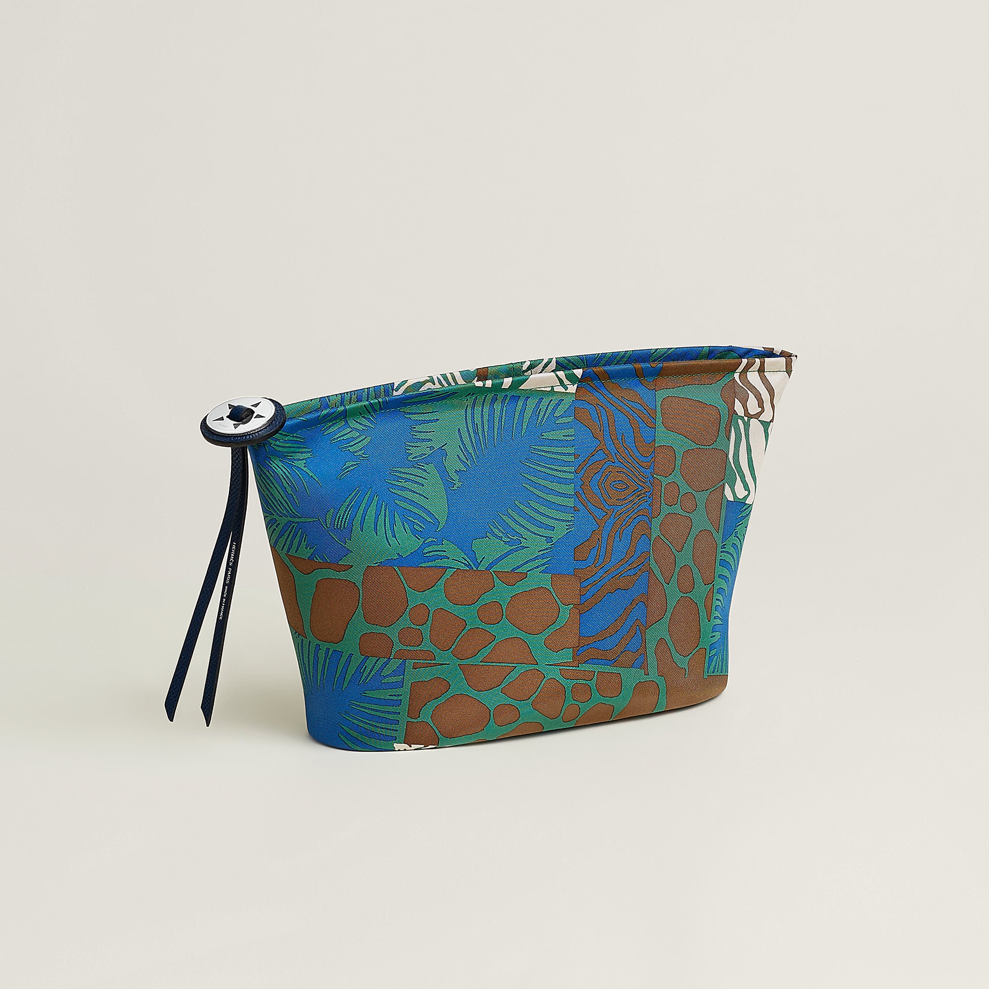 Hermes Silky Pouch 27 Bleu Zellige