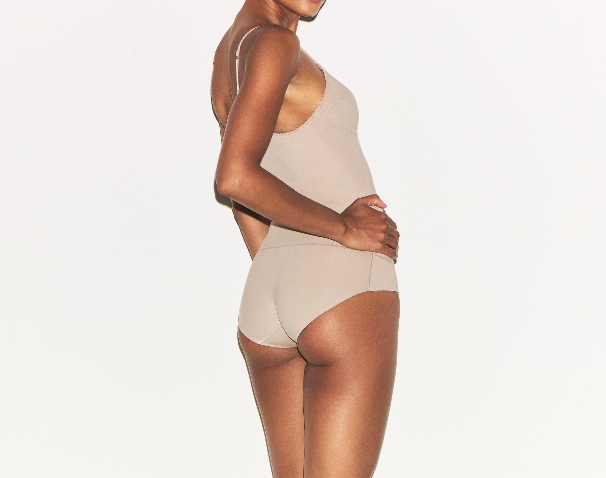 Skims Cotton Shapewear High-Waisted Brief Linen