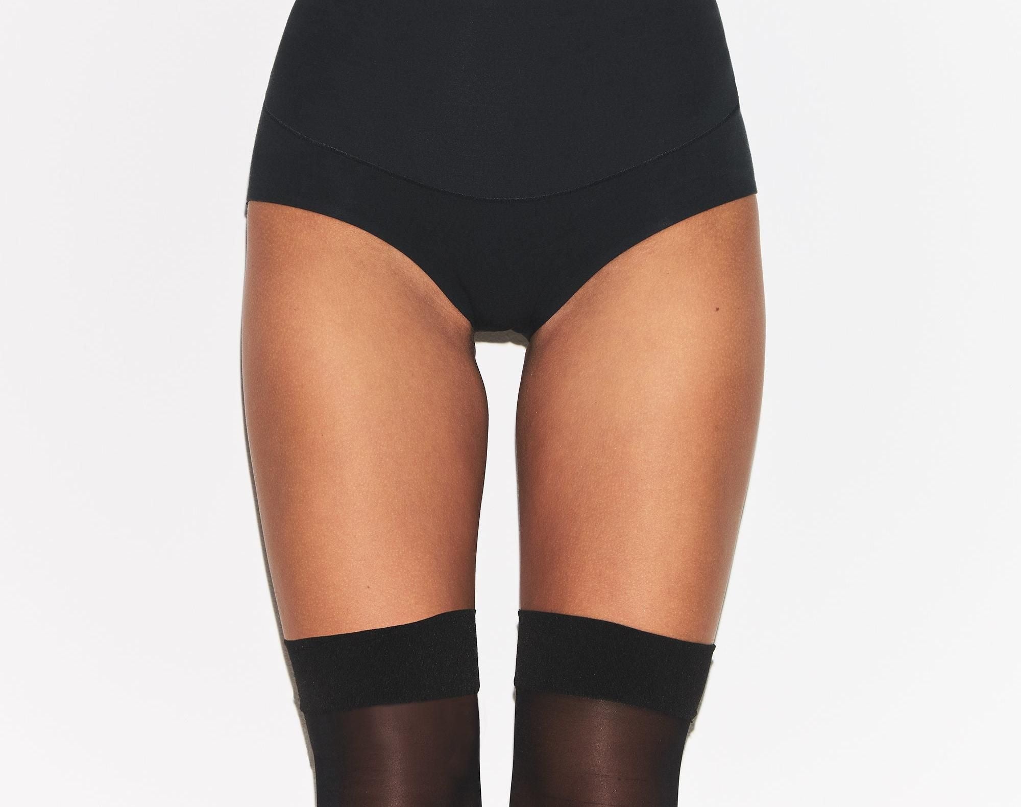 Skims Cotton Shapewear High-Waisted Brief Soot