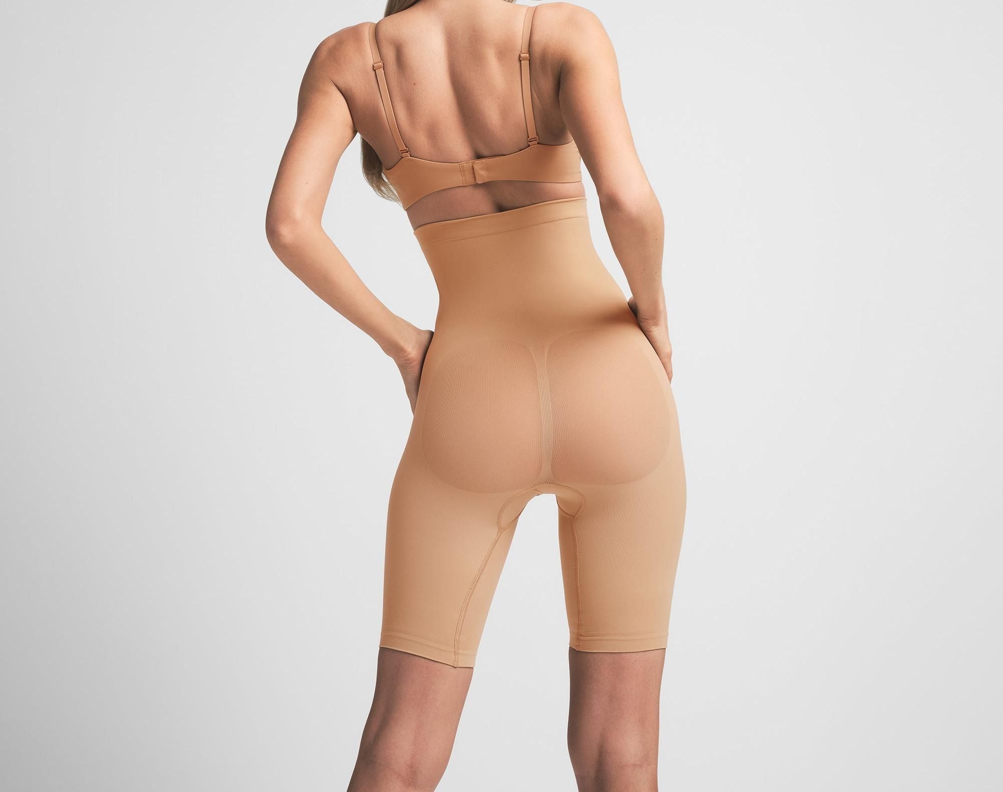 Skims Seamless Sculpt High-Waisted Above The Knee Short Ochre
