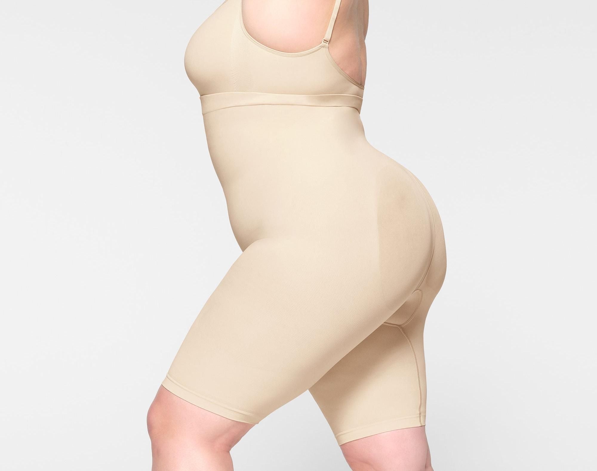 Skims Seamless Sculpt High-Waisted Above The Knee Short Sand
