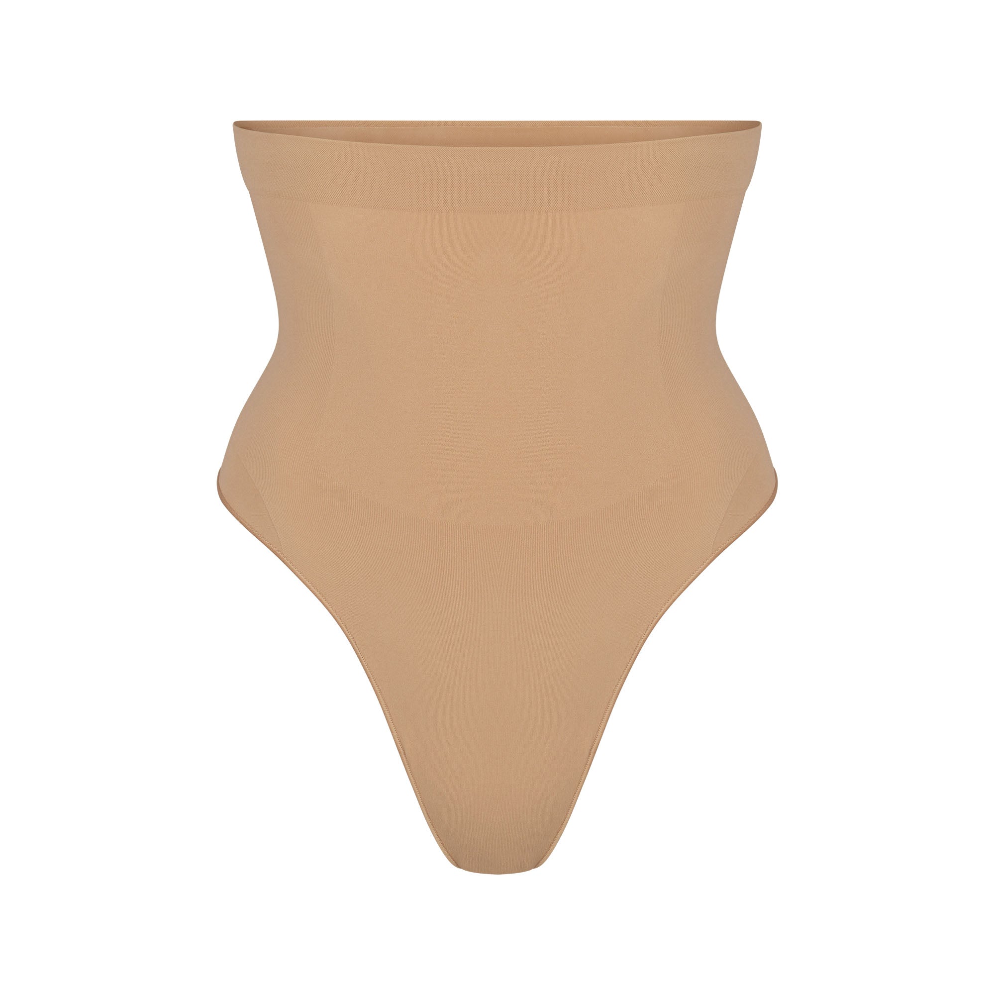 Skims Seamless Sculpt High-Waisted Thong Ochre