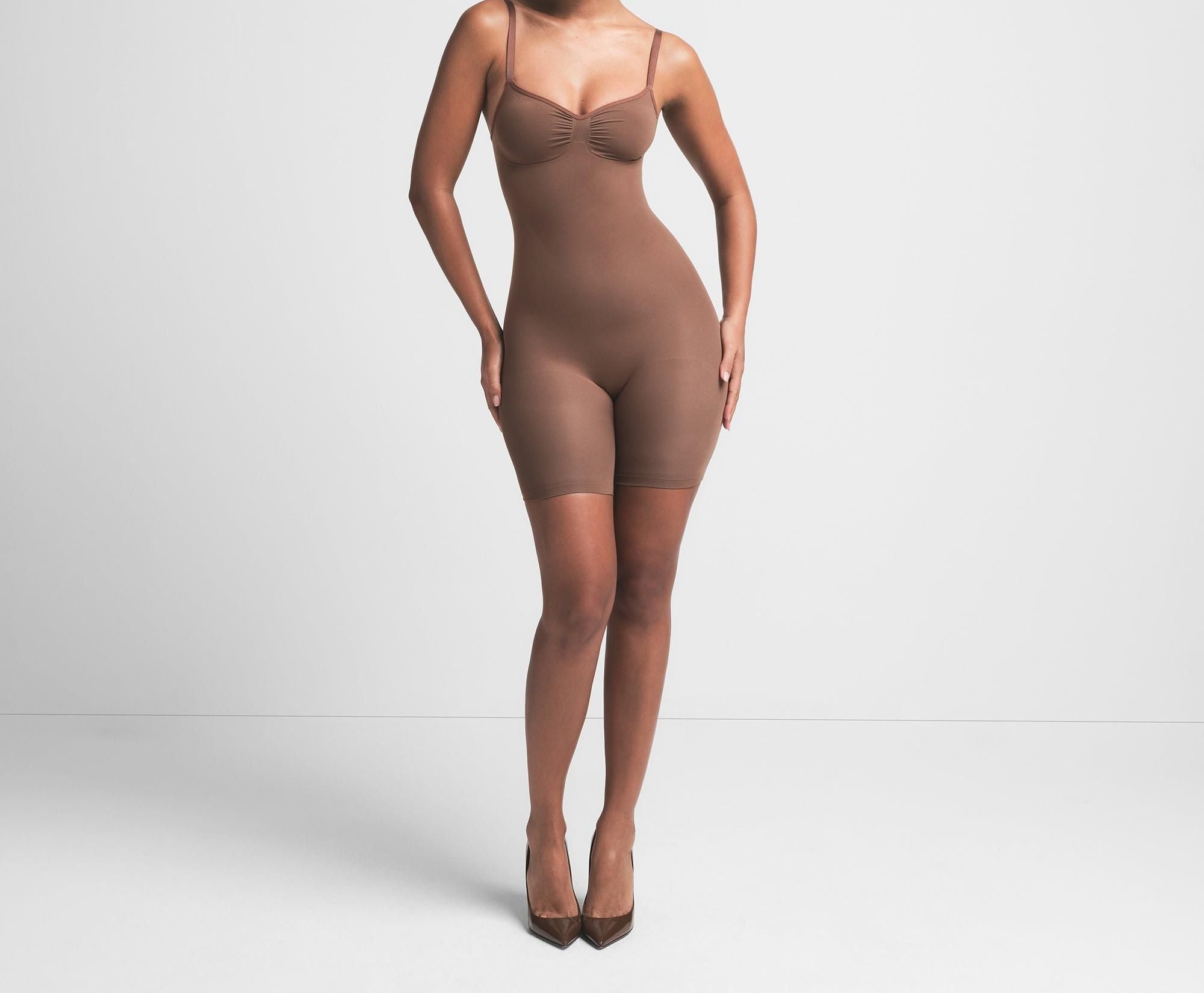 Skims Seamless Sculpt Low Back Mid Thigh Bodysuit Jasper