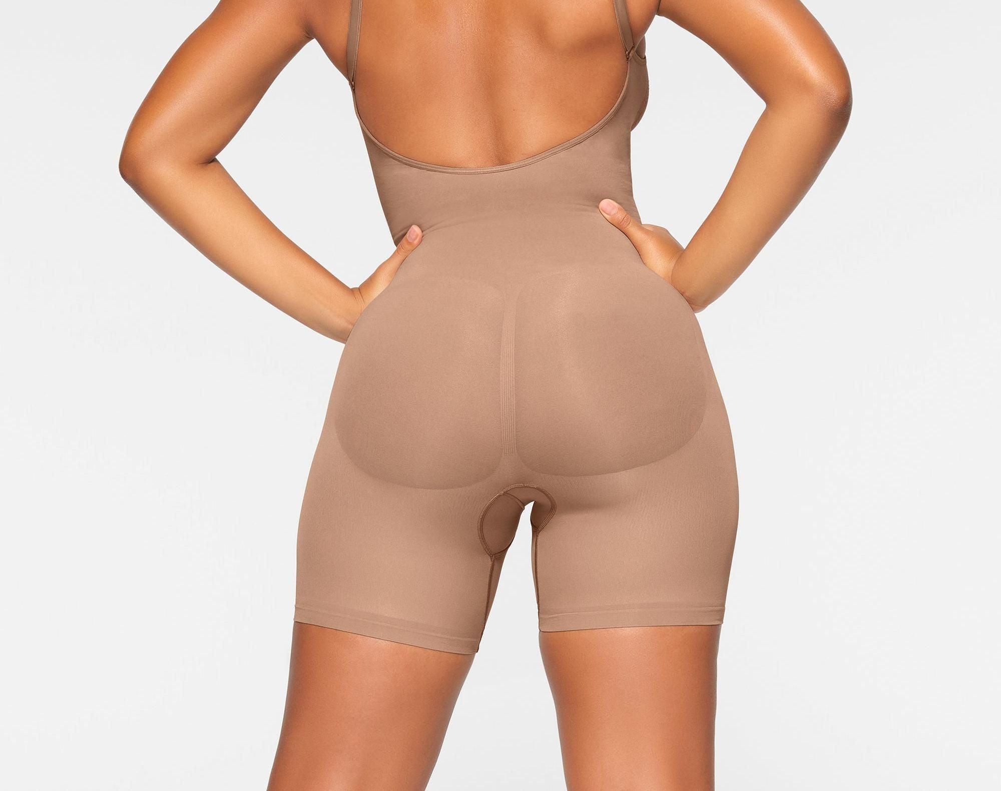 Skims Seamless Sculpt Low Back Mid Thigh Bodysuit Sienna