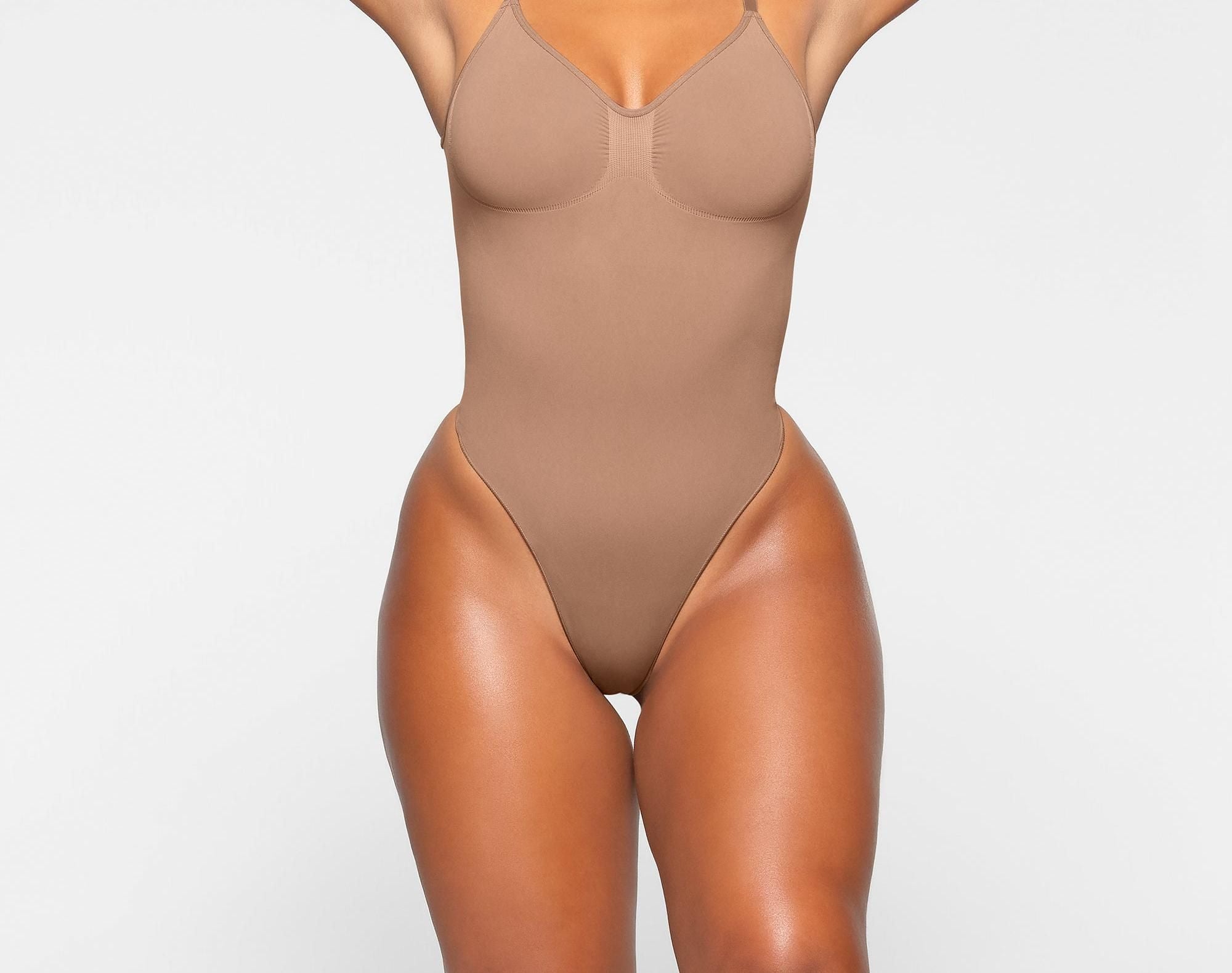Skims Seamless Sculpt Low Back Thong Bodysuit Sienna