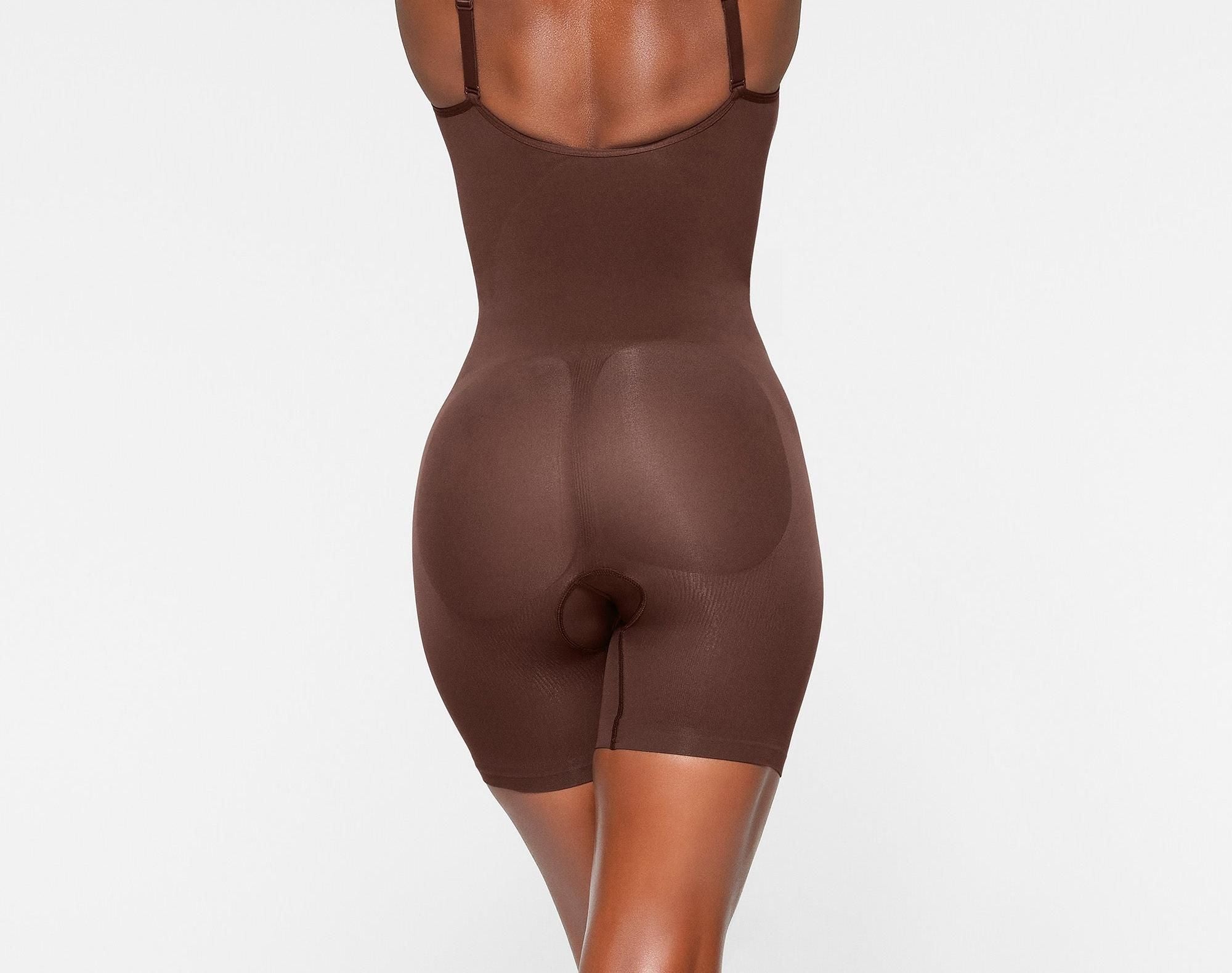 Skims Seamless Sculpt Mid Thigh Bodysuit Cocoa