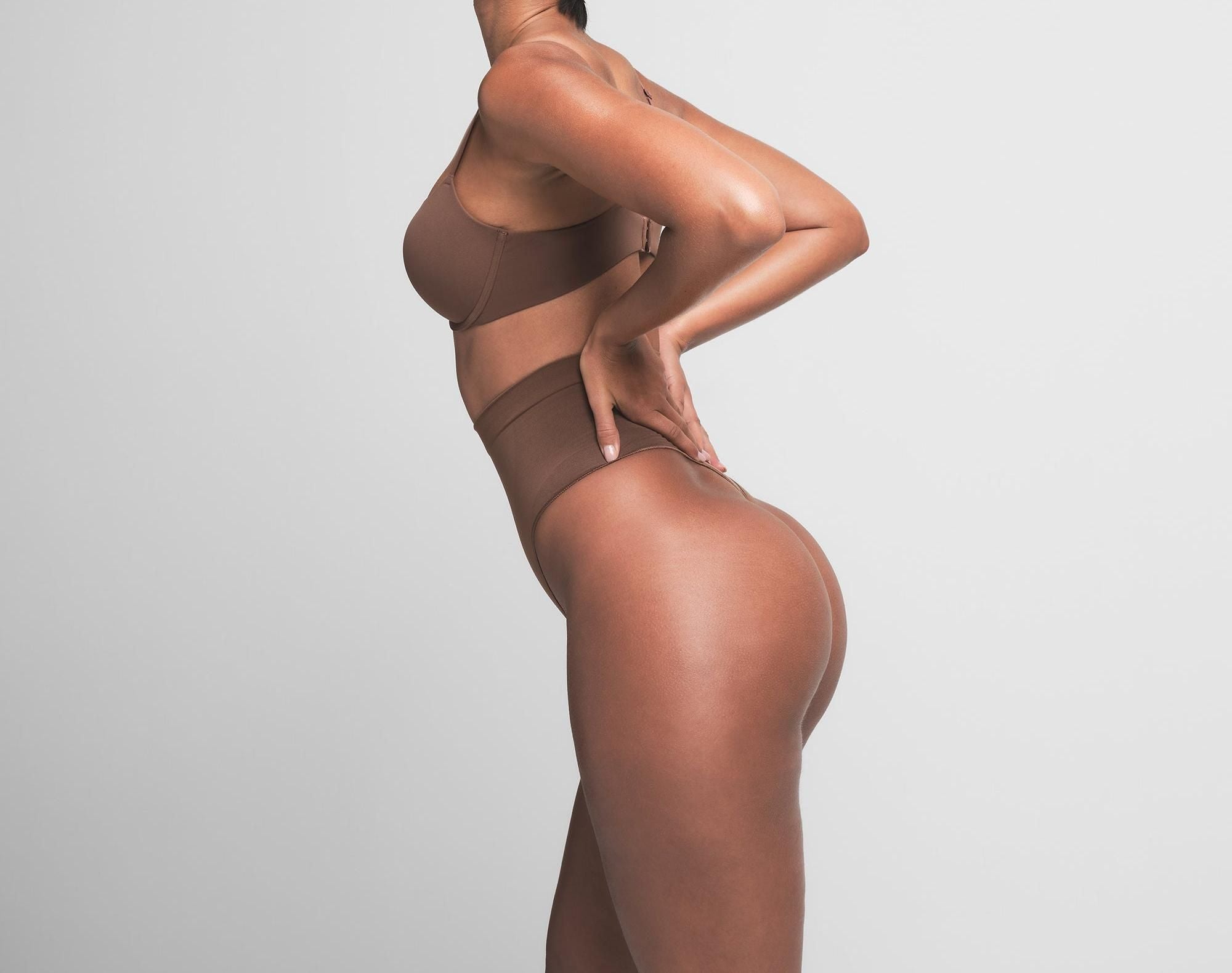Skims Seamless Sculpt Mid Waist Thong Jasper