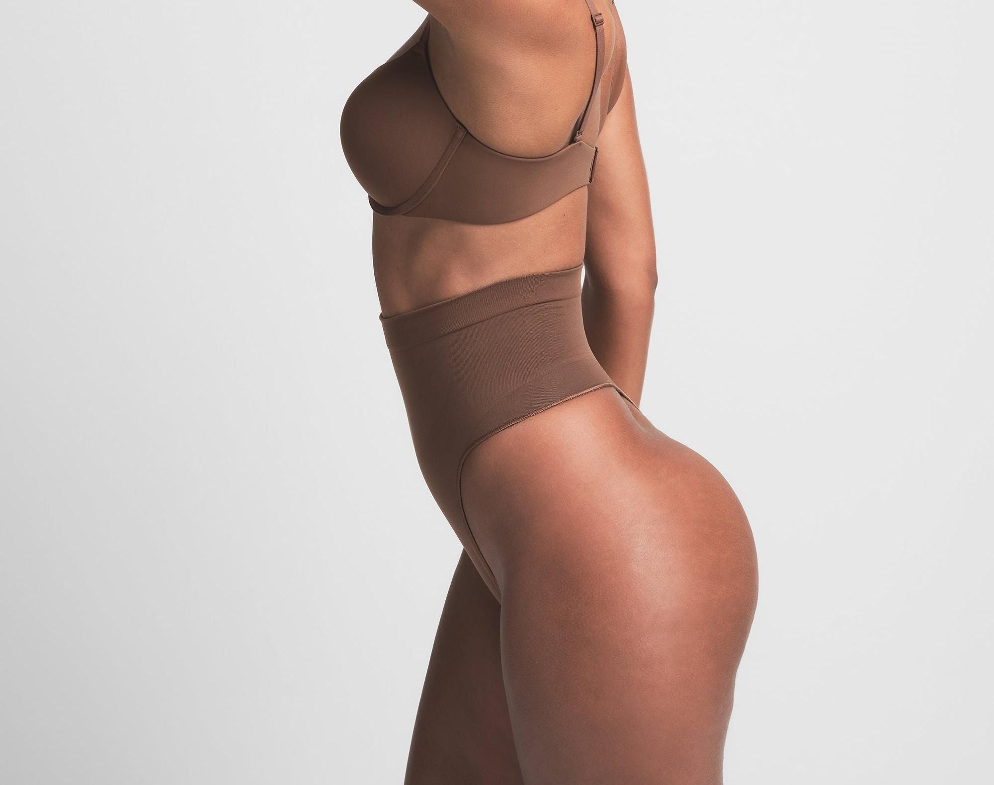 Skims Seamless Sculpt Mid Waist Thong Jasper
