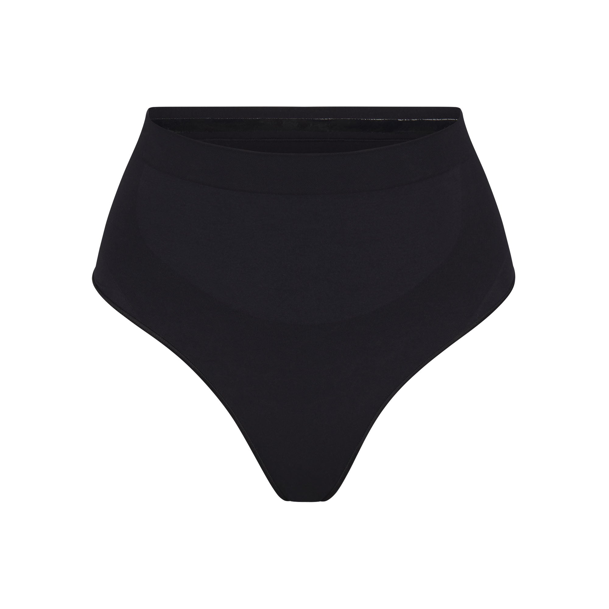 Skims Seamless Sculpt Mid Waist Thong Onyx