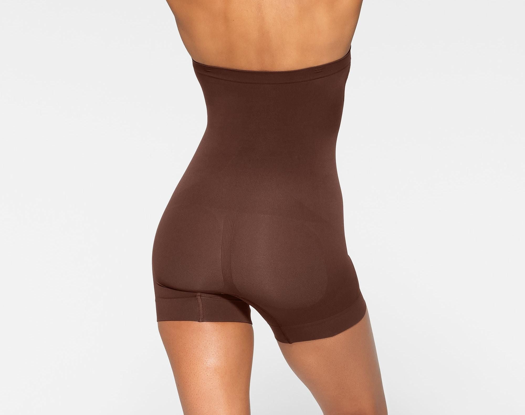 Skims Seamless Sculpt Strapless Shortie Bodysuit Cocoa