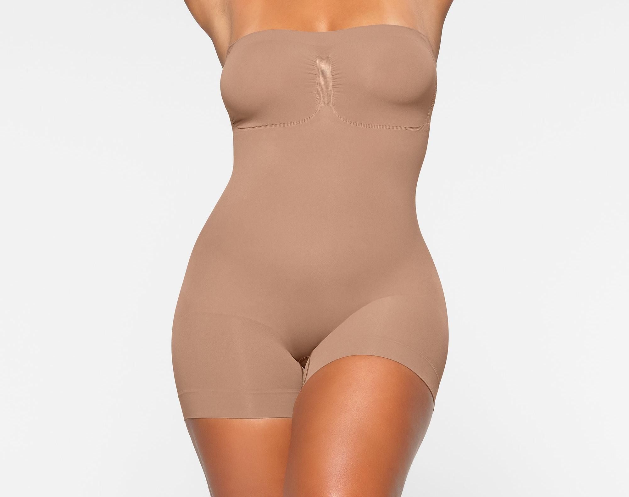 Skims Seamless Sculpt Strapless Shortie Bodysuit Sienna