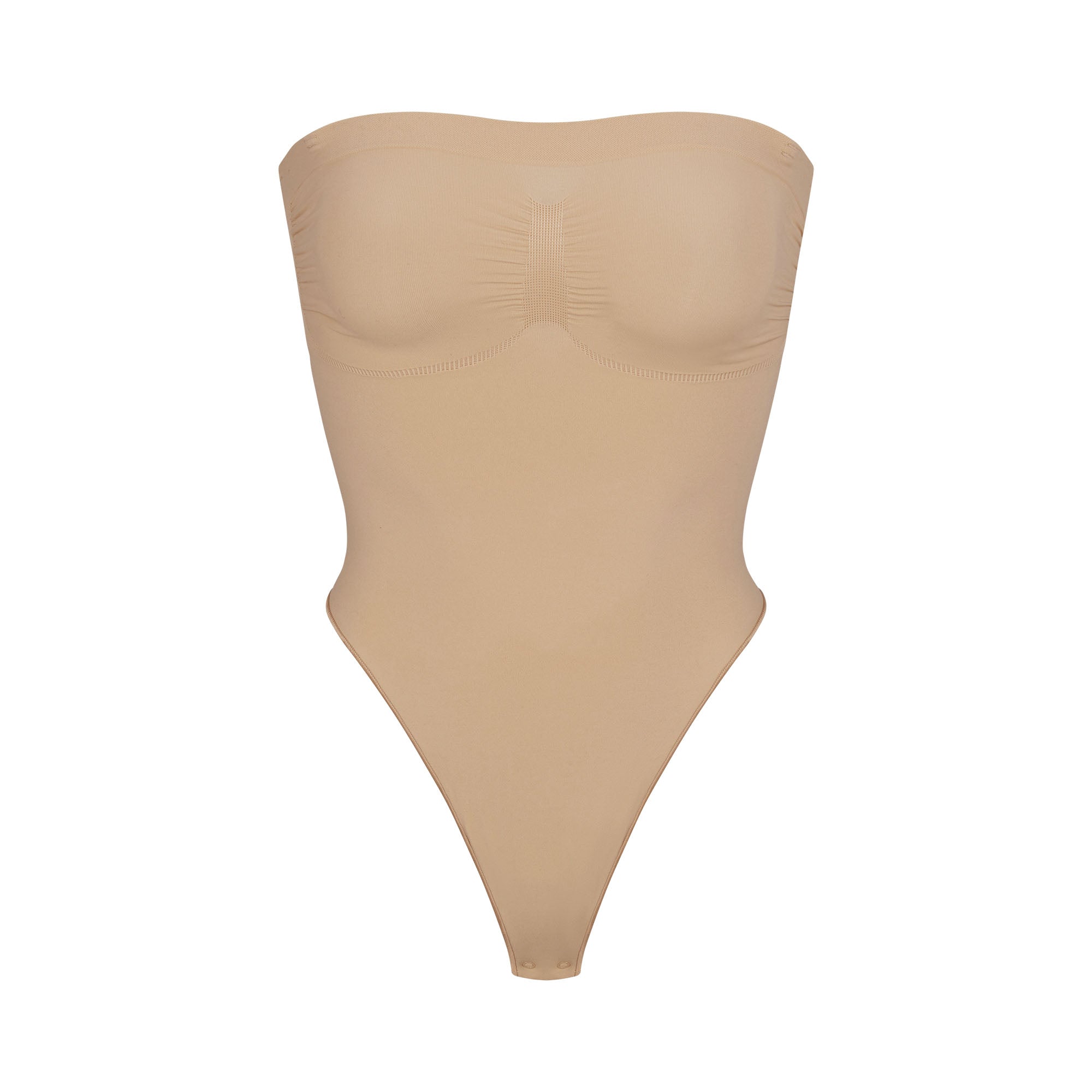 Skims Seamless Sculpt Strapless Thong Bodysuit Clay