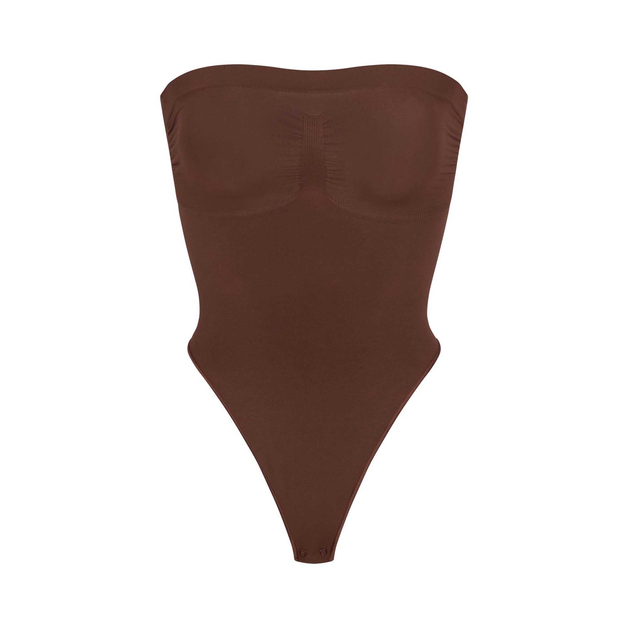 Skims Seamless Sculpt Strapless Thong Bodysuit Cocoa
