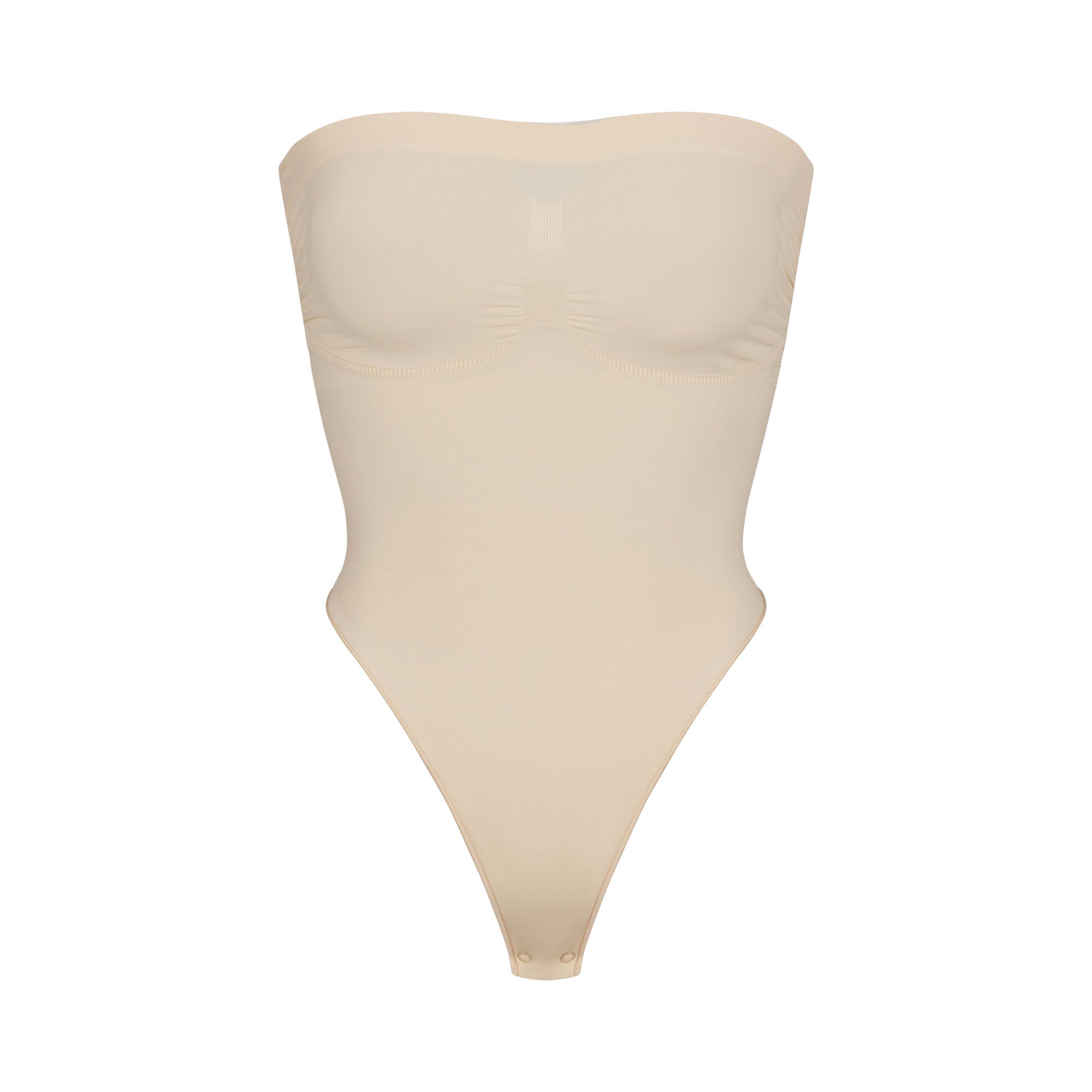 Skims Seamless Sculpt Strapless Thong Bodysuit Sand