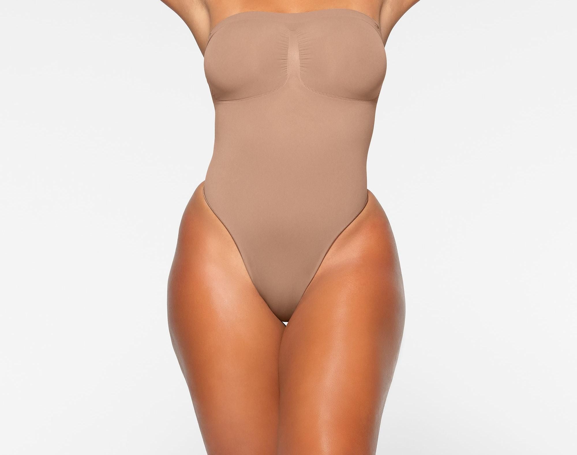 Skims Seamless Sculpt Strapless Thong Bodysuit Sienna