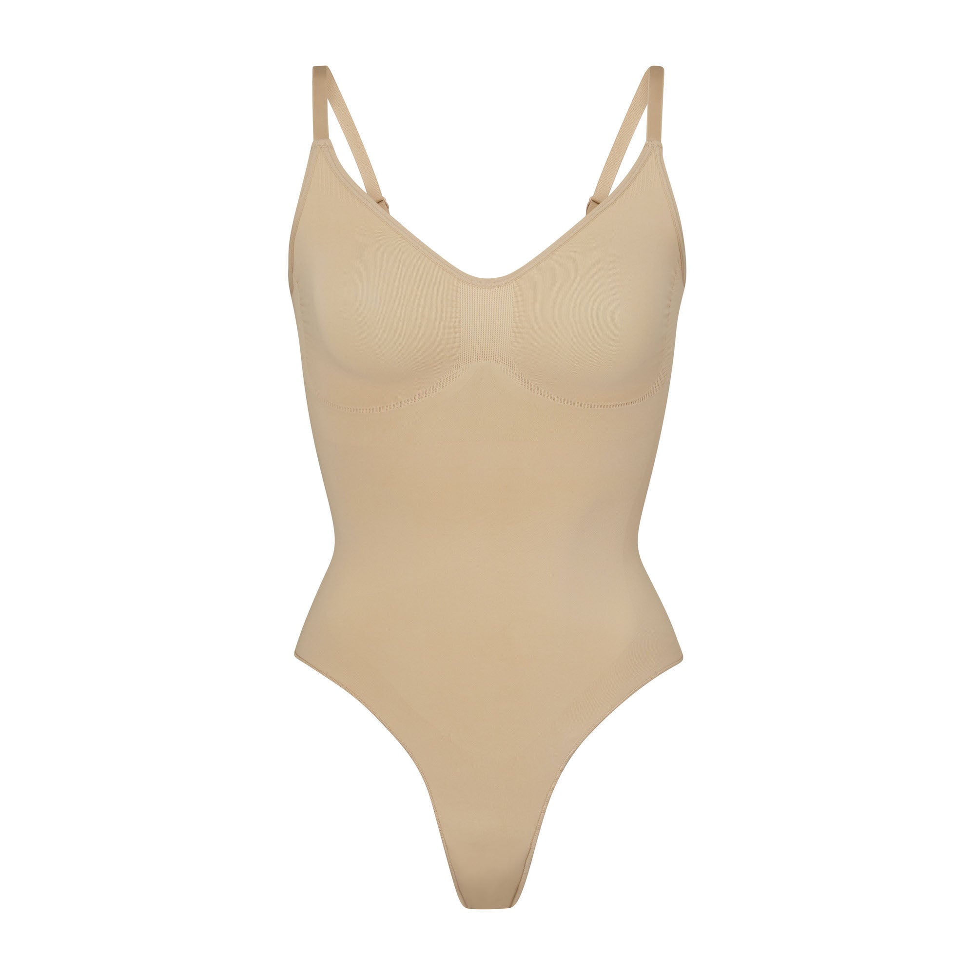 Skims Seamless Sculpt Thong Bodysuit Clay