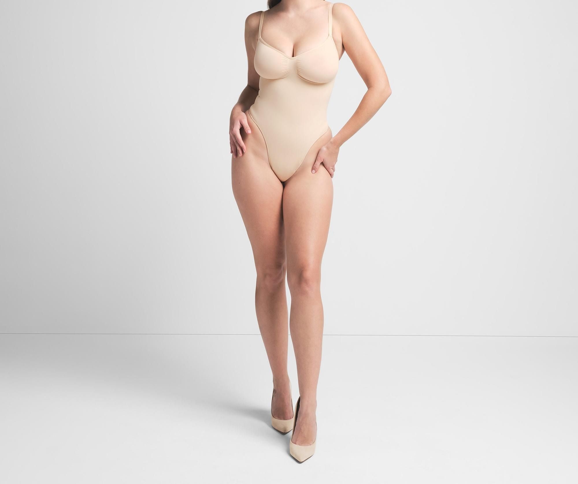 Skims Seamless Sculpt Thong Bodysuit Sand