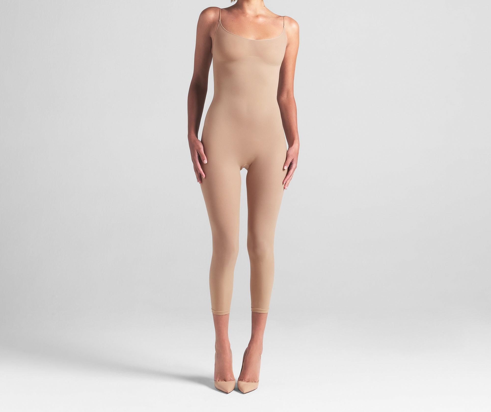 Skims Sheer Seamless Catsuit Clay