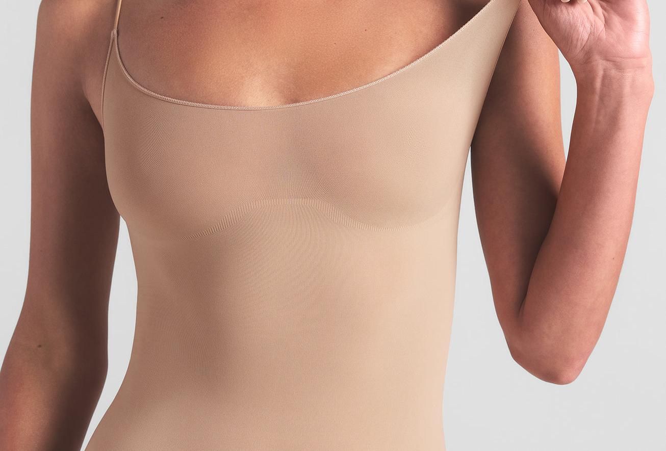 Skims Sheer Seamless Catsuit Clay