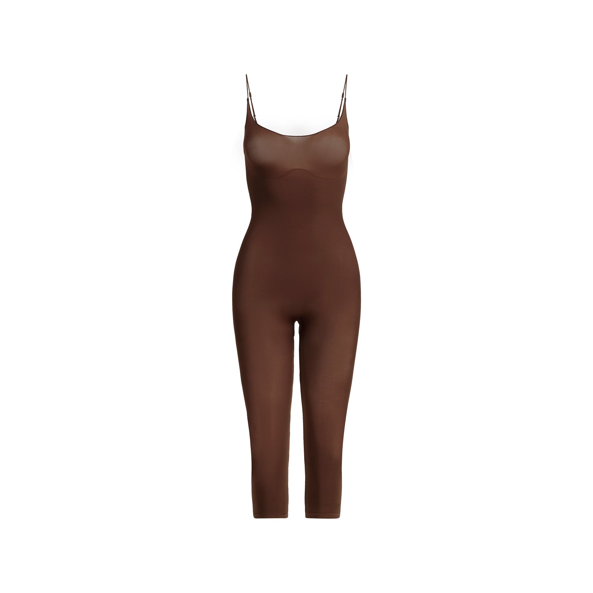 Skims Sheer Seamless Catsuit Cocoa