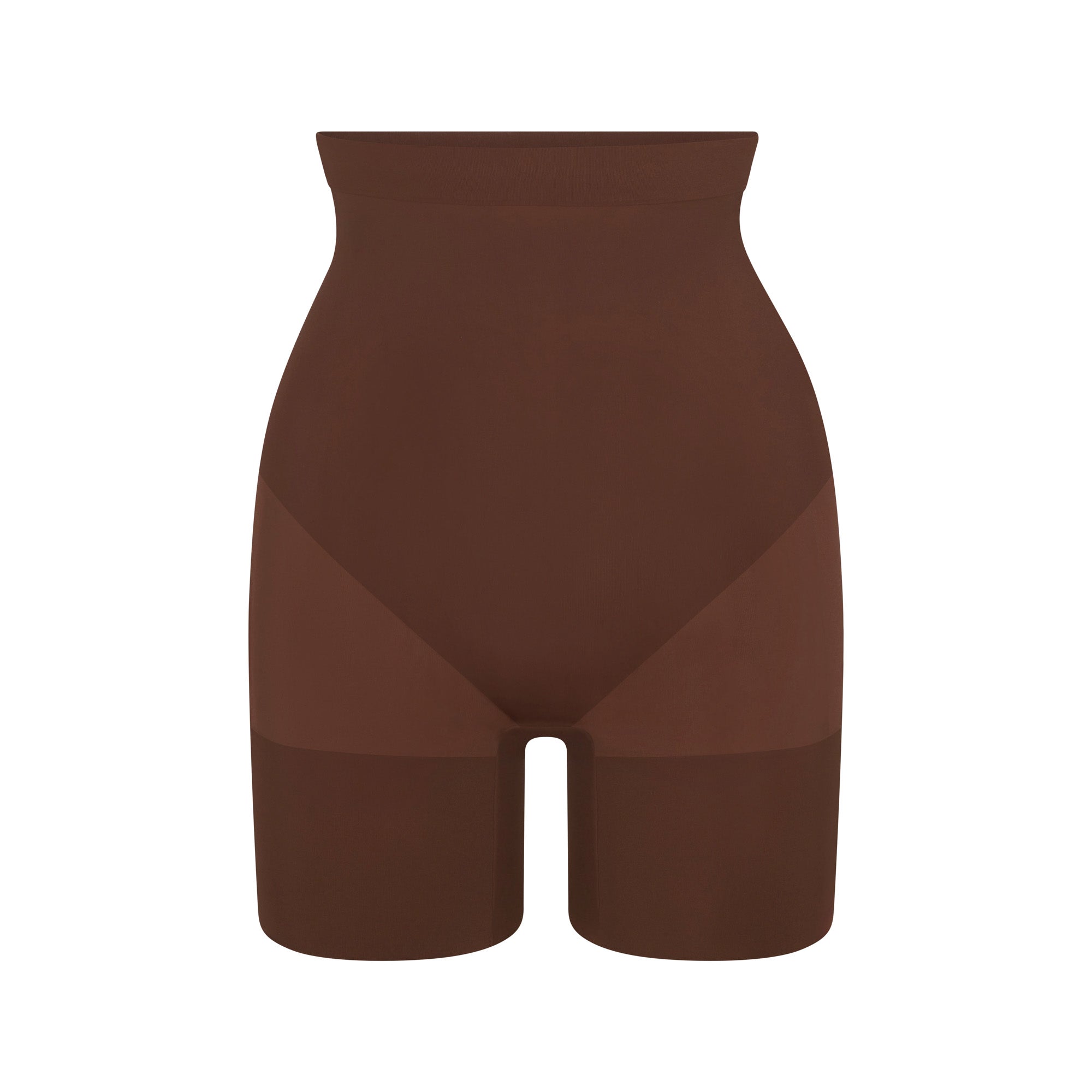 Skims Sheer Seamless High-Waisted Mid Thigh Short Cocoa