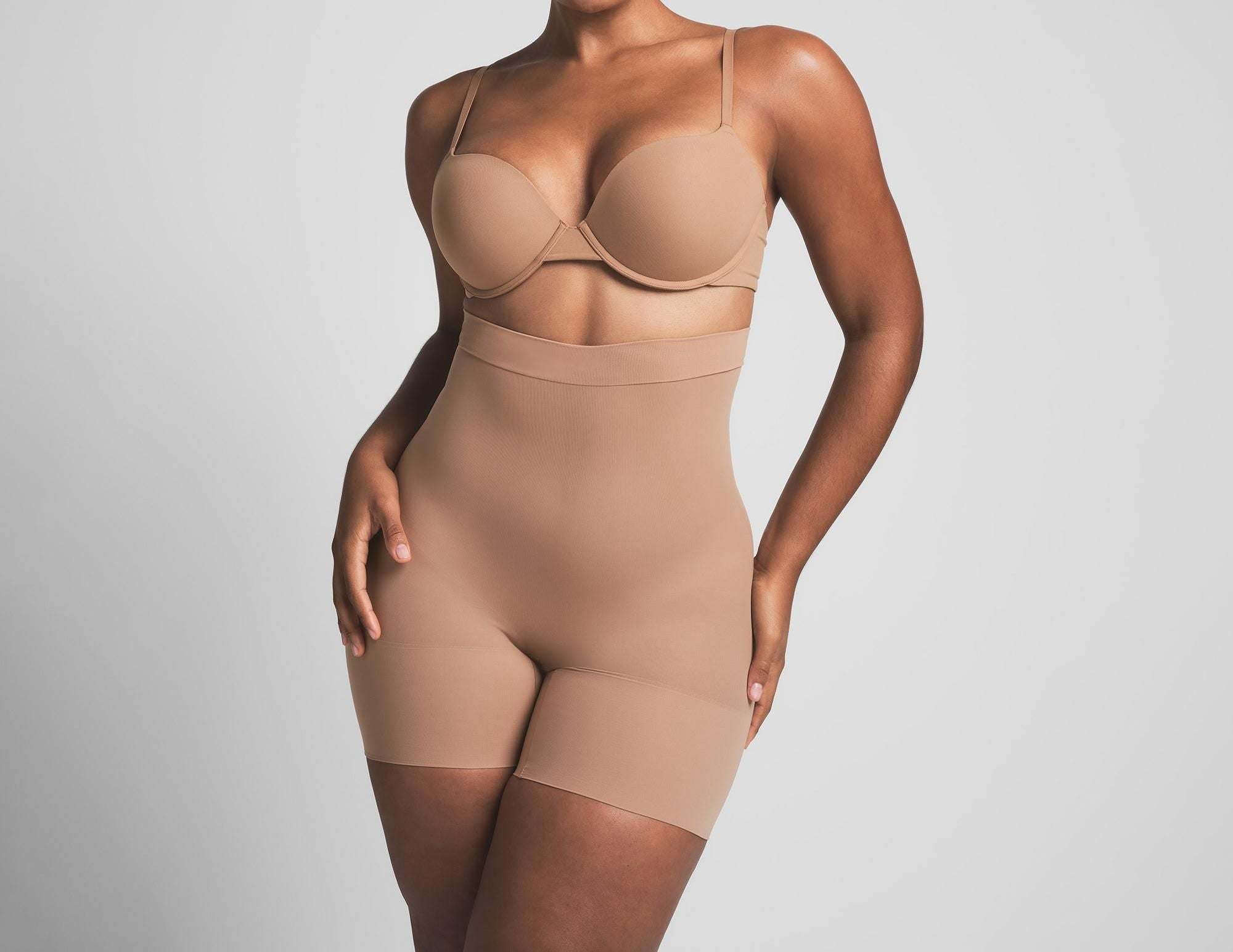 Skims Sheer Seamless High-Waisted Mid Thigh Short Sienna