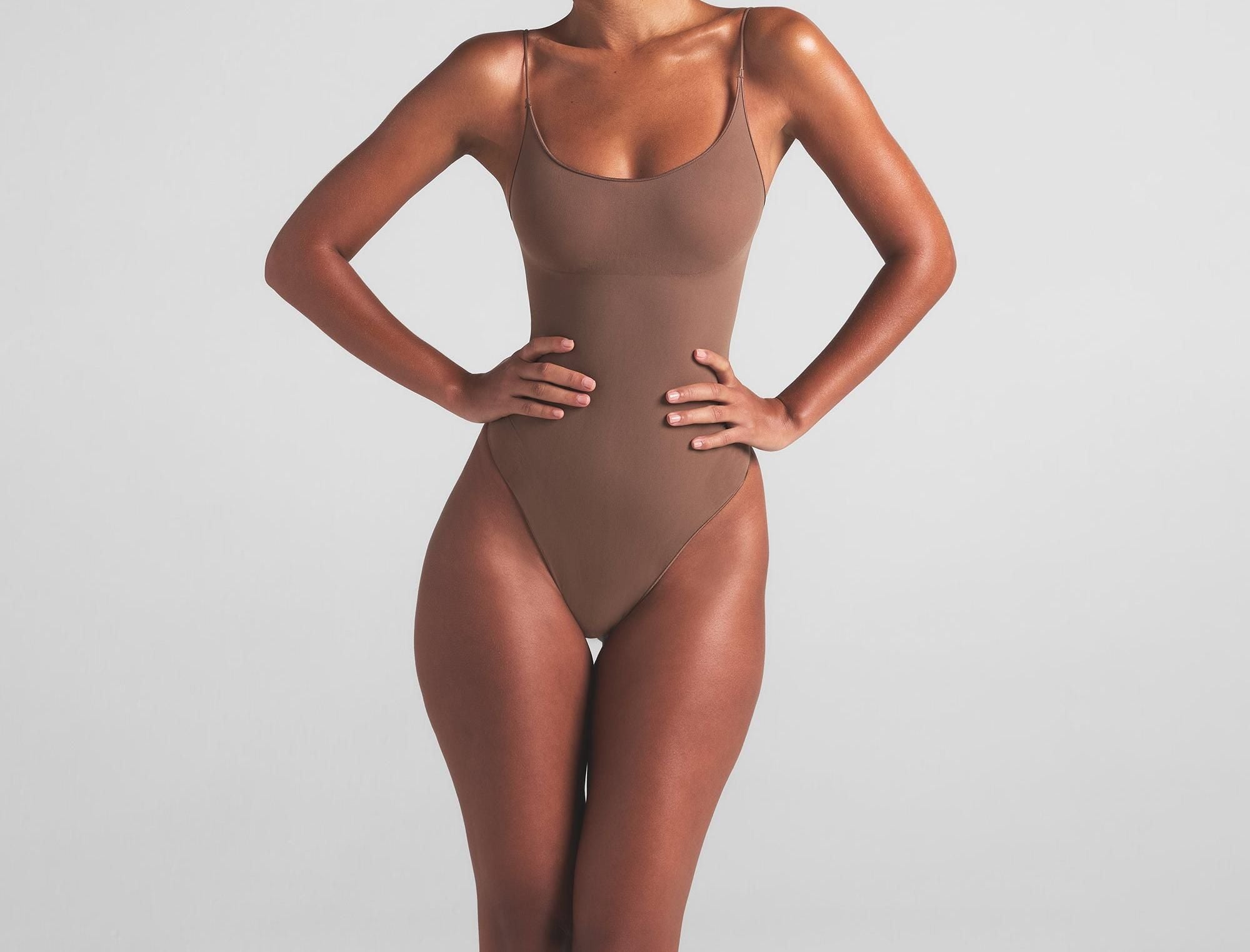Skims Sheer Seamless Thong Bodysuit Jasper