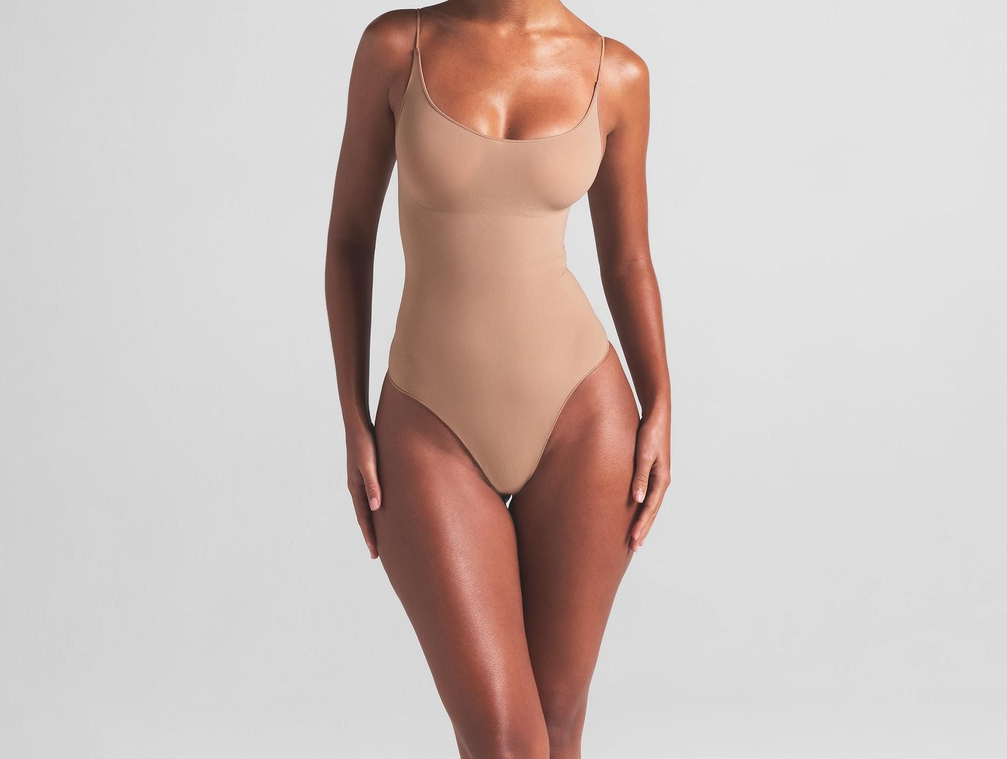 Skims Sheer Seamless Thong Bodysuit Sienna