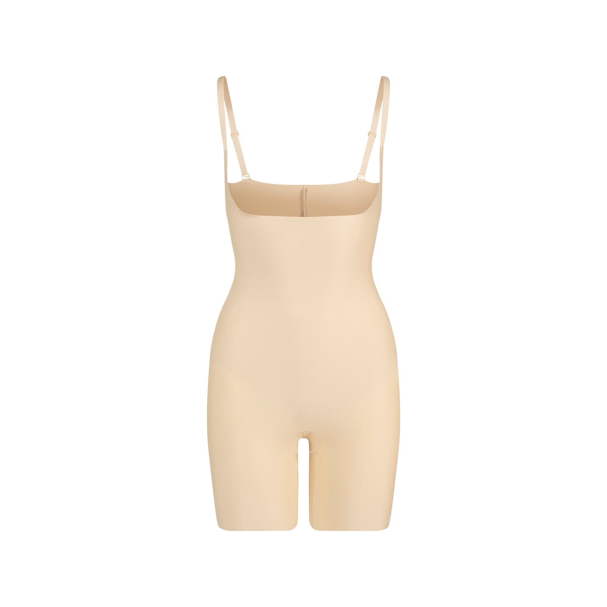 Skims Skims Body Core Sculpt Open Bust Mid Thigh Bodysuit Sand