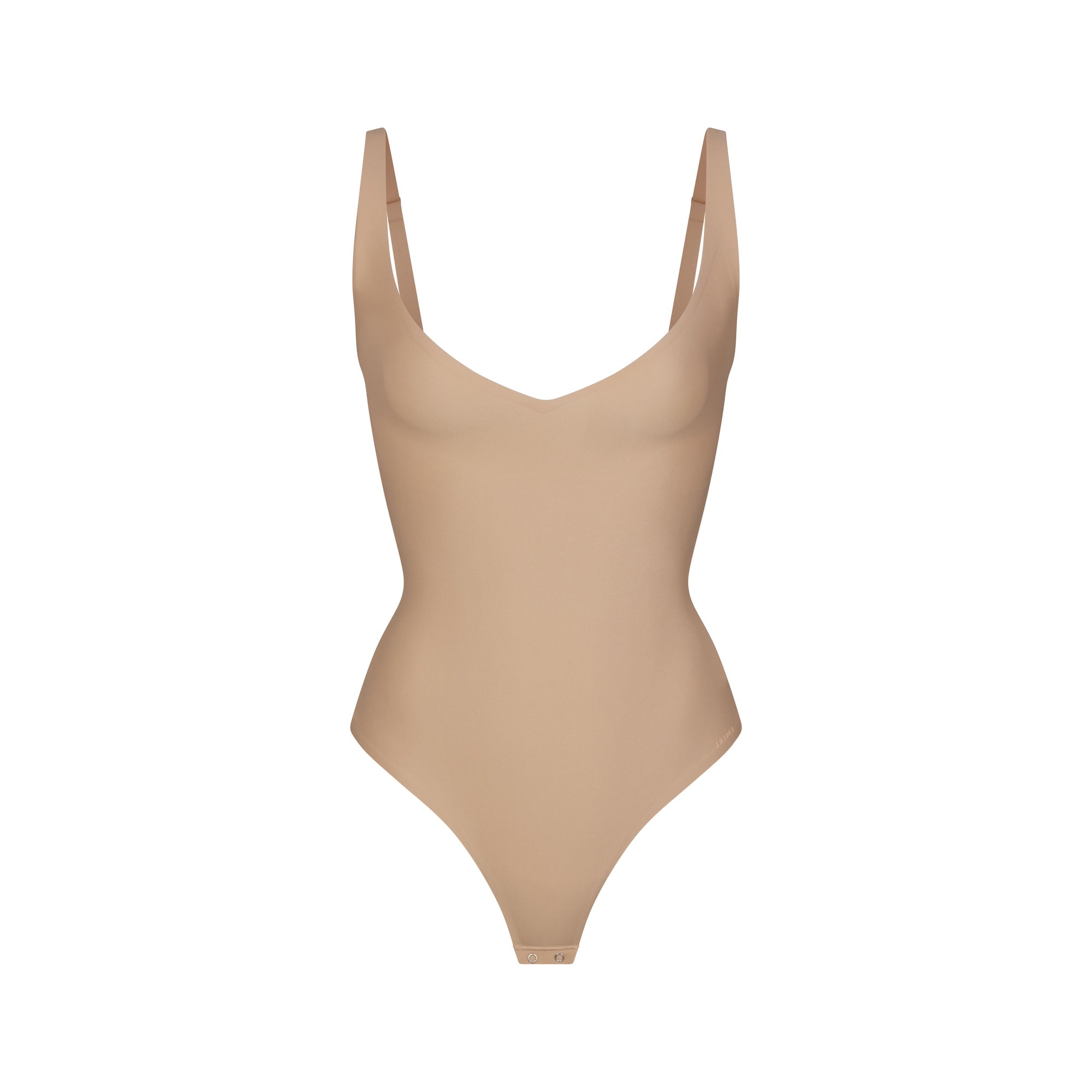 Skims Skims Body Core Sculpt Plunge Thong Bodysuit Clay