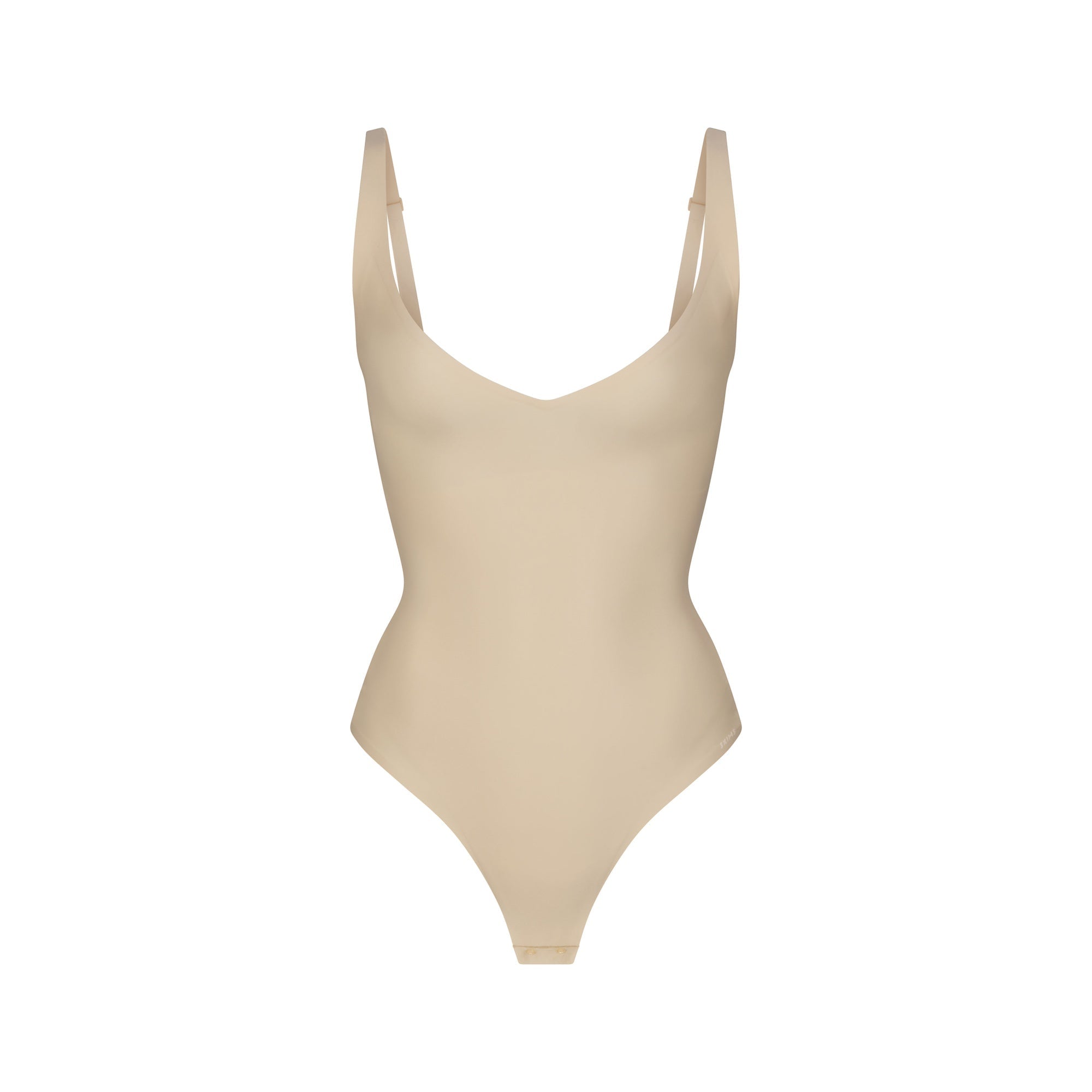 Skims Skims Body Core Sculpt Plunge Thong Bodysuit Sand