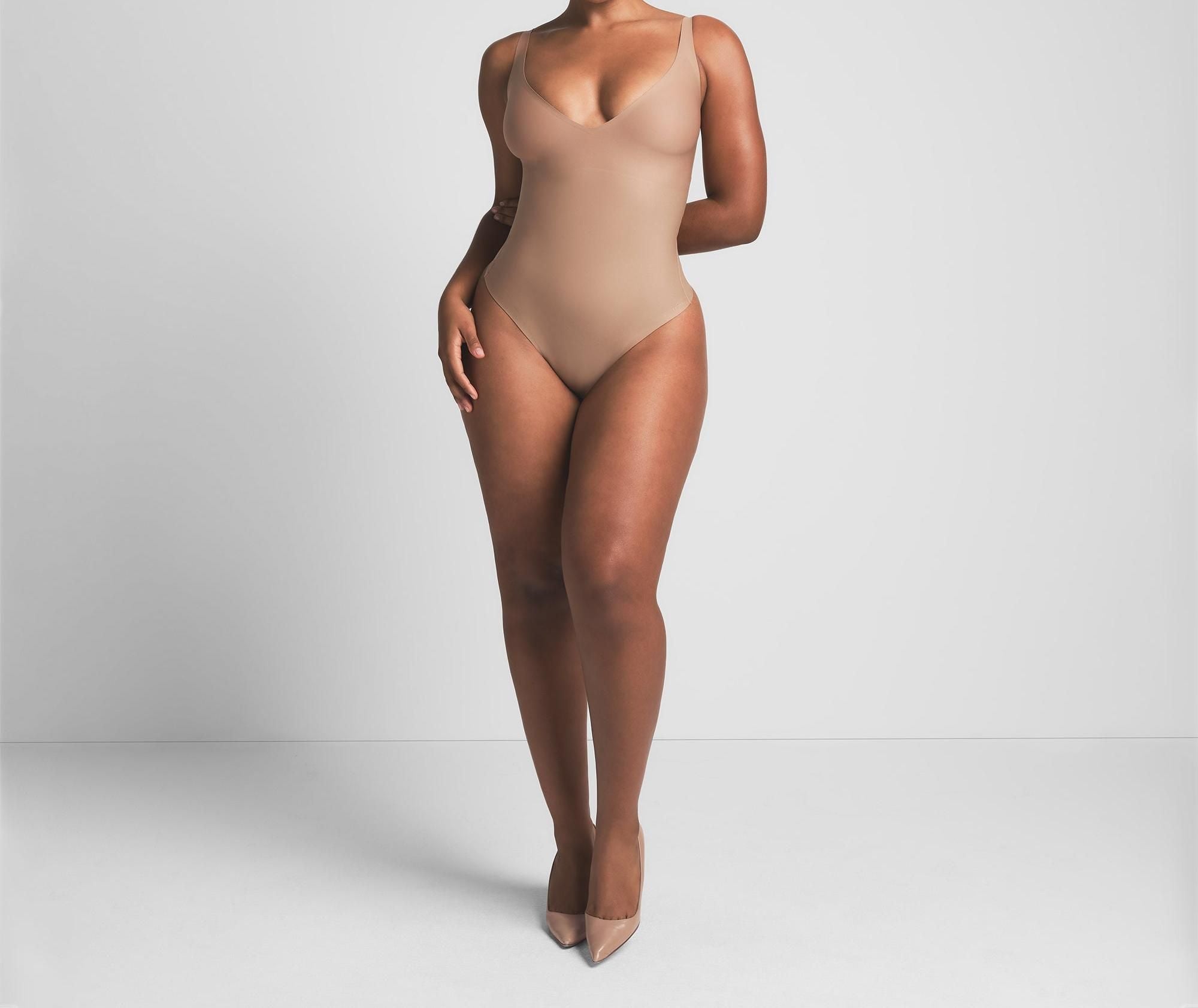 Skims Skims Body Core Sculpt Plunge Thong Bodysuit Sienna