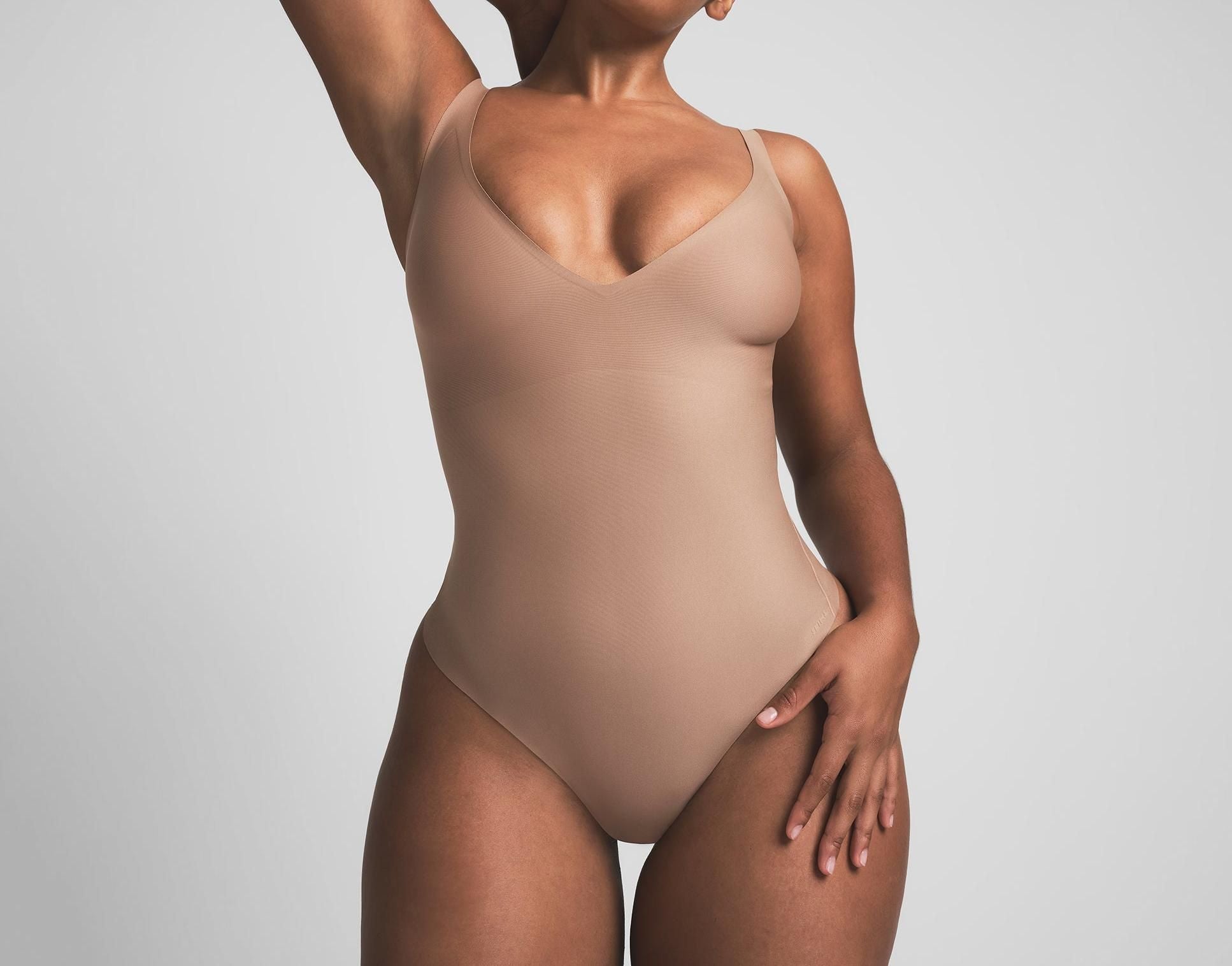 Skims Skims Body Core Sculpt Plunge Thong Bodysuit Sienna