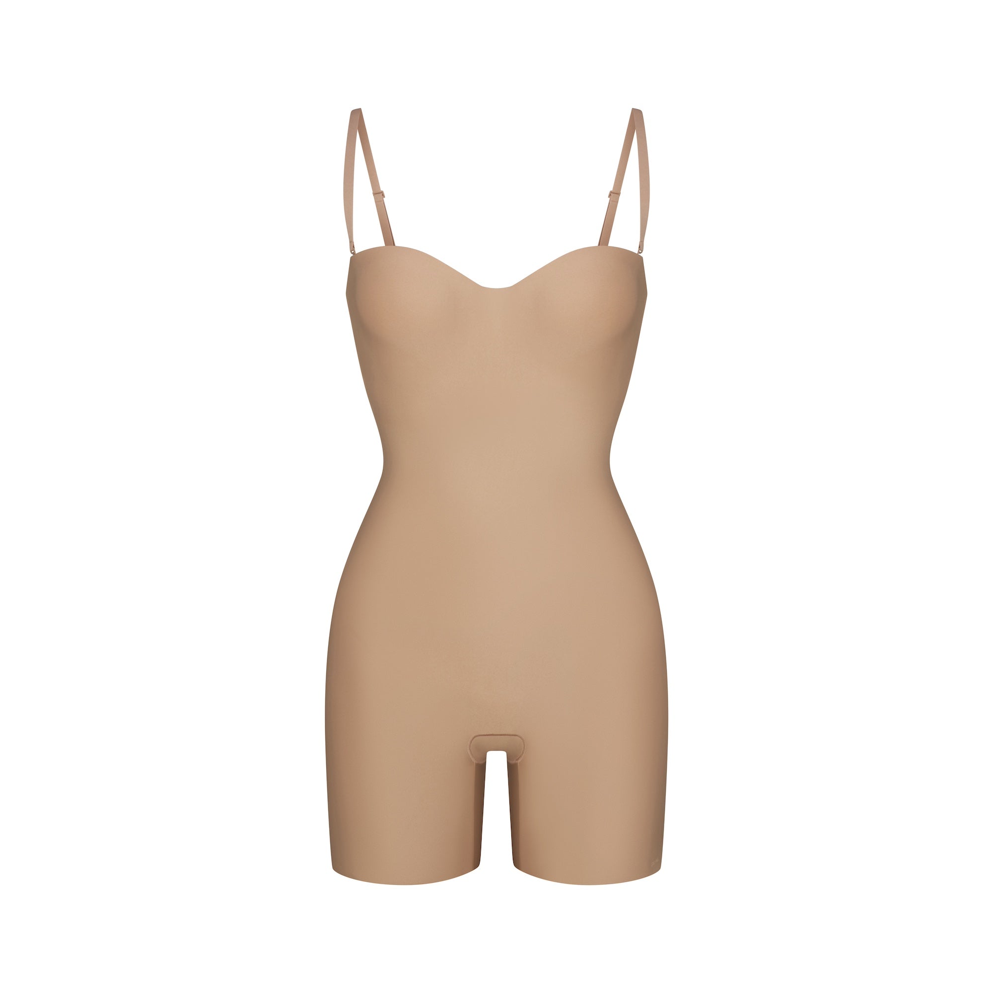 Skims Skims Body Core Sculpt Underwire Mid Thigh Bodysuit Clay