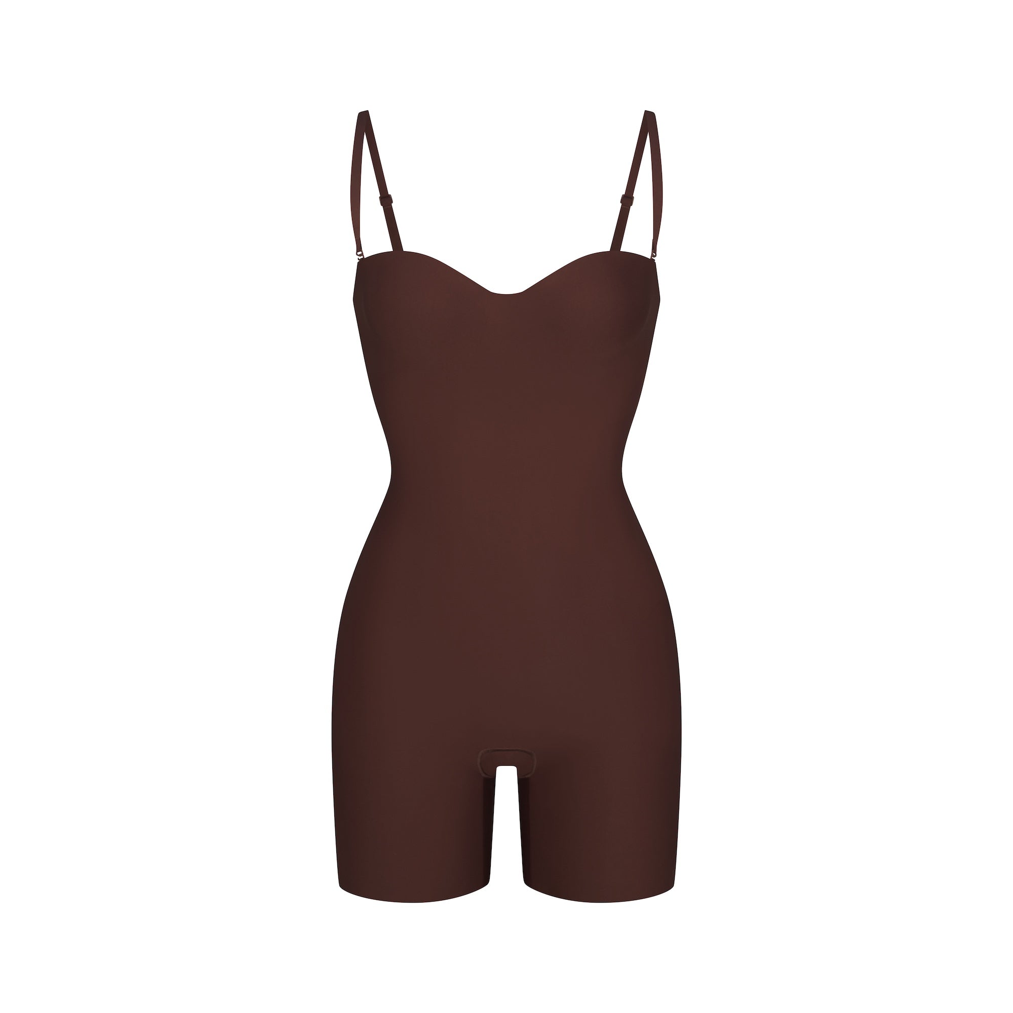 Skims Skims Body Core Sculpt Underwire Mid Thigh Bodysuit Cocoa