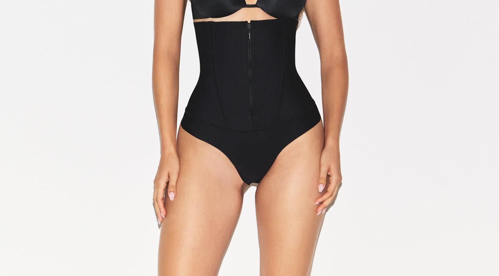 Skims Skims Body Core Sculpt Waist Cincher Thong Onyx