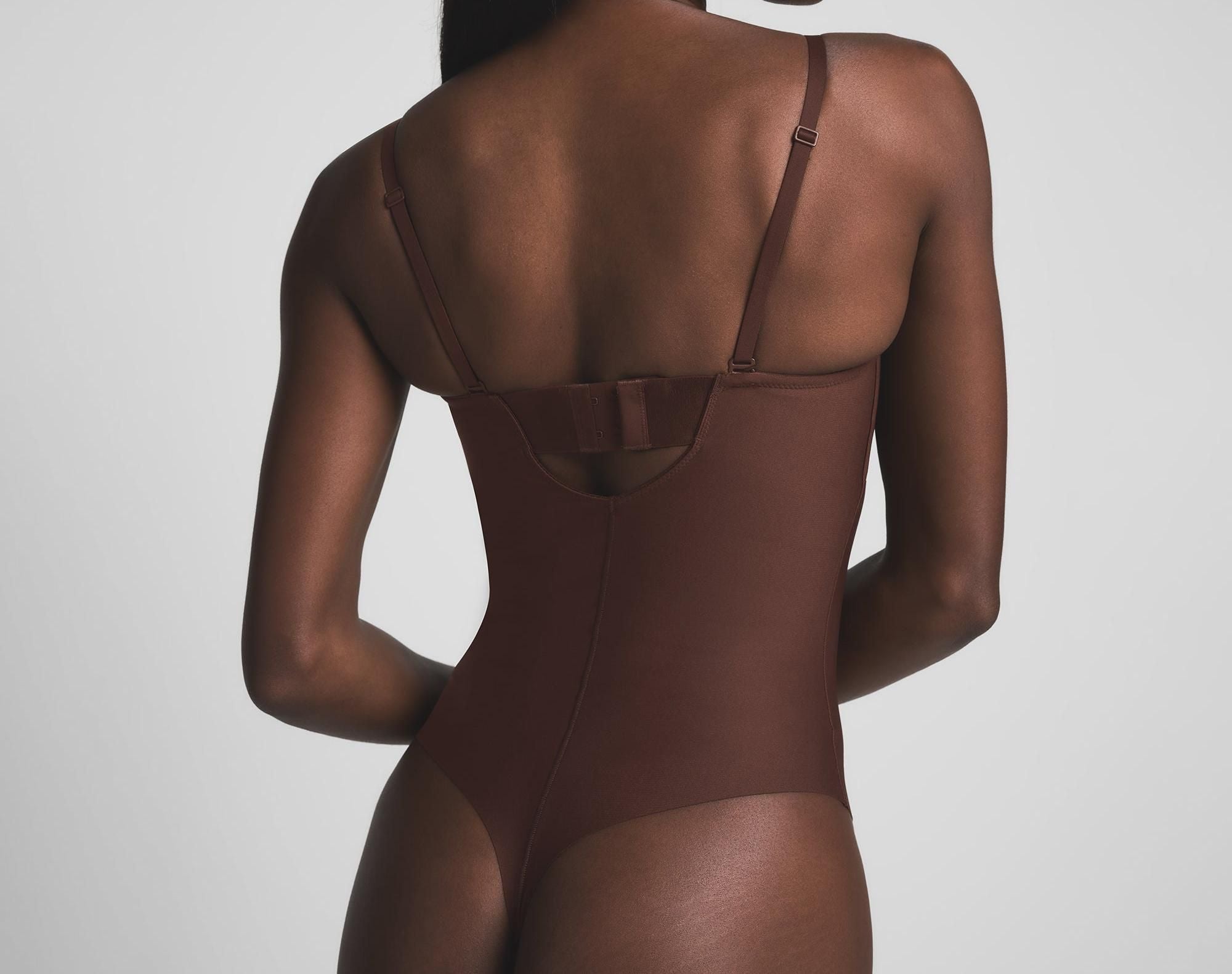 Skims Skims Body Underwire Thong Bodysuit Cocoa