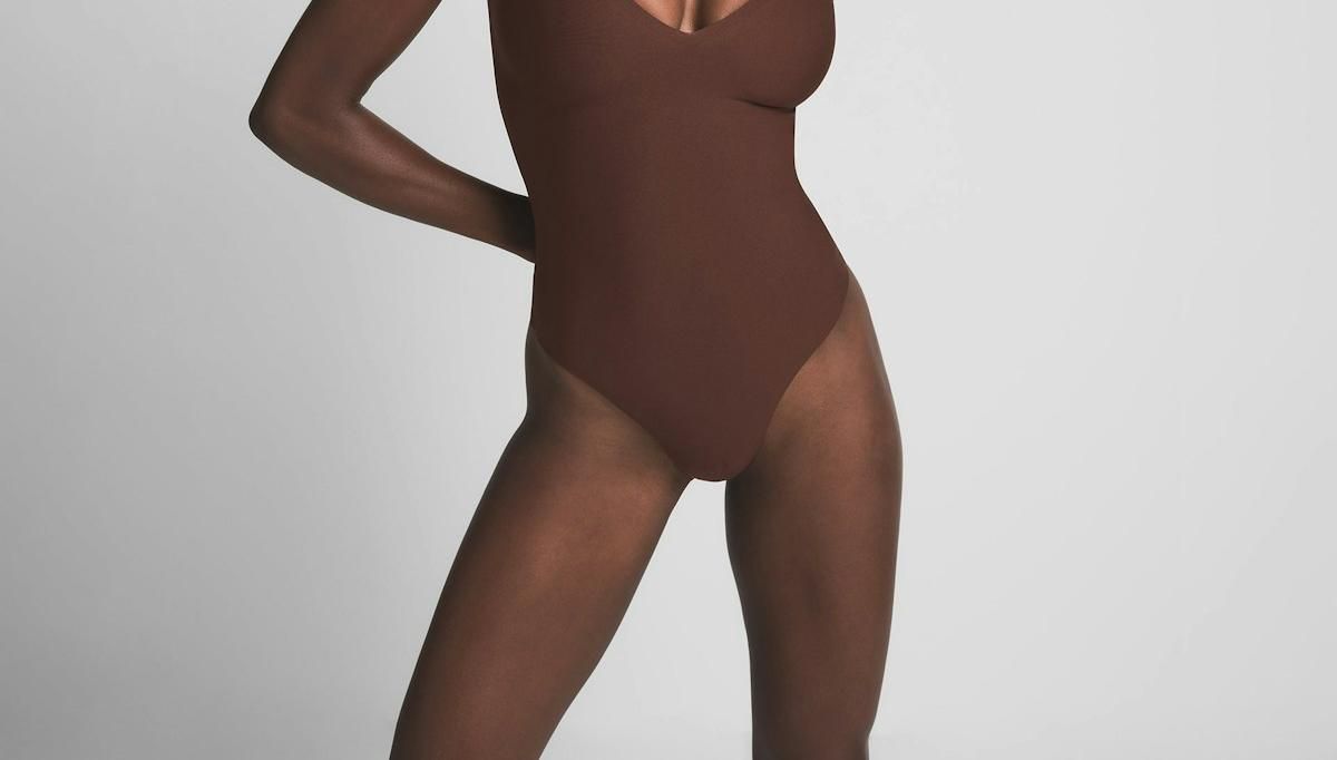 Skims Body Unlined Plunge Thong Bodysuit